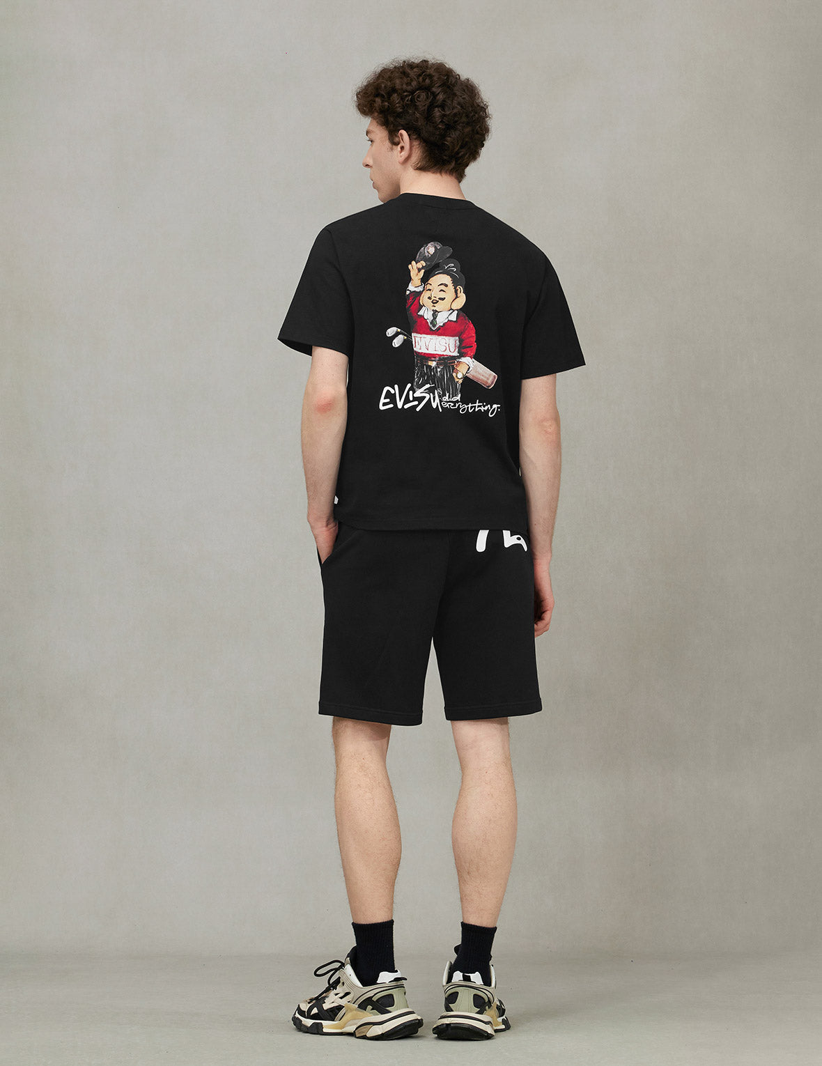 Seagull and EVISU Flag Print Regular Fit Sweatshorts