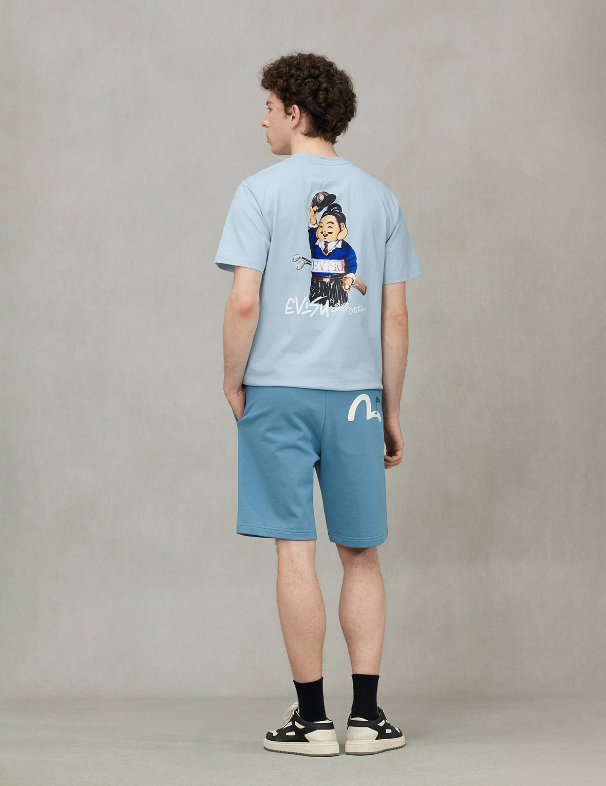 Seagull and EVISU Flag Print Regular Fit Sweatshorts