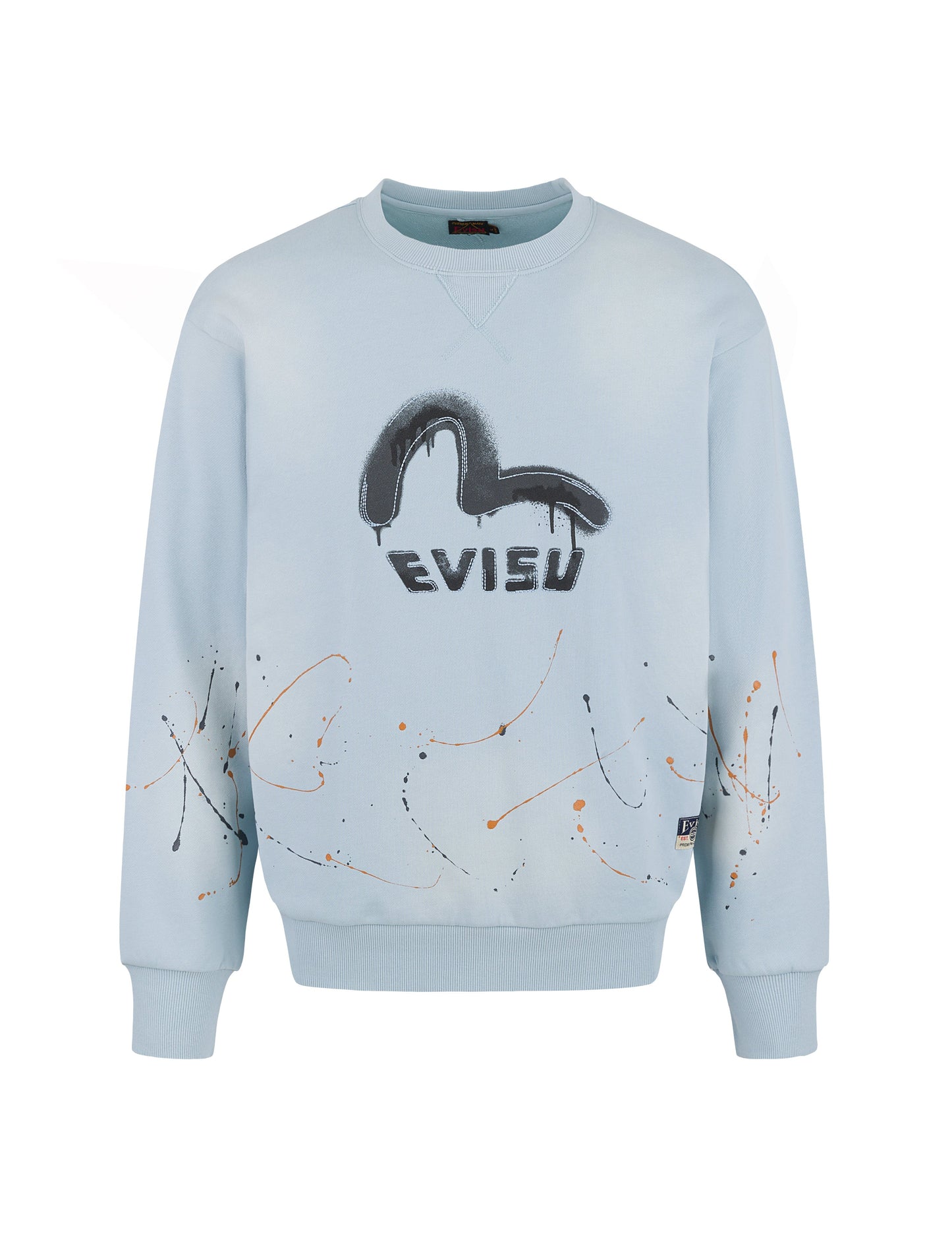 商标和海鸥印花宽版休闲卫衣