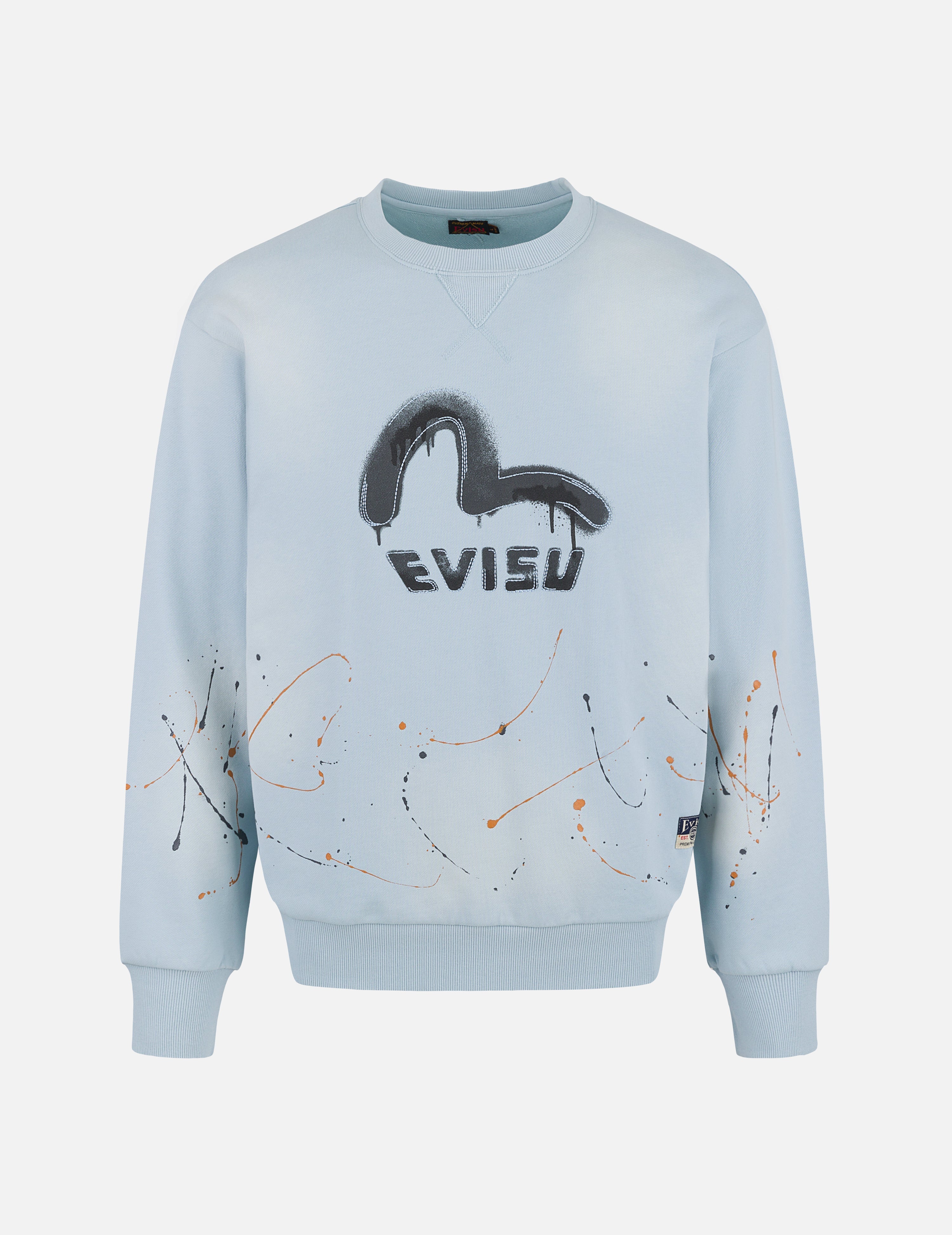 商标和海鸥印花宽版休闲卫衣