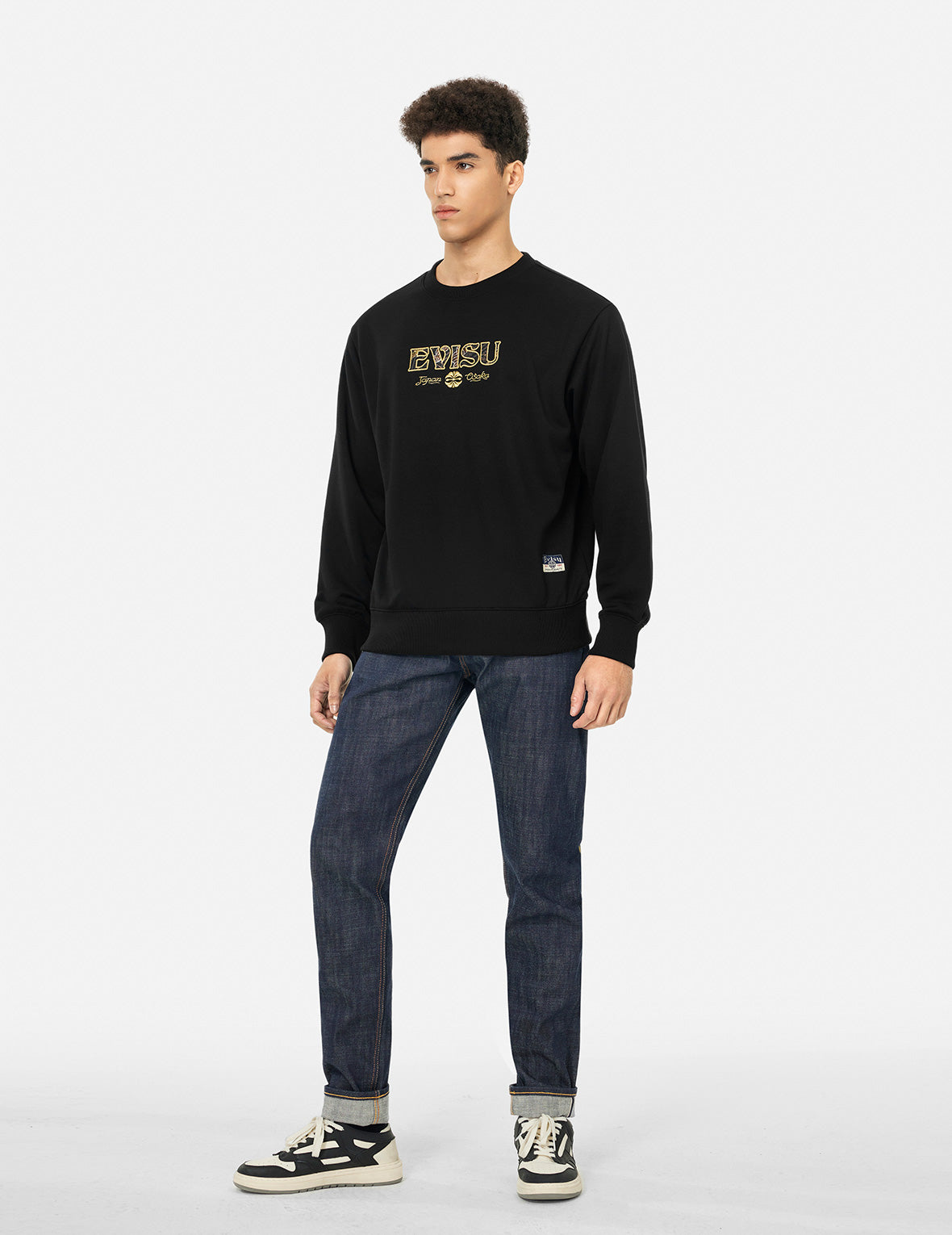 Kamon and Logo Brocade Applique Relax Fit Sweatshirts