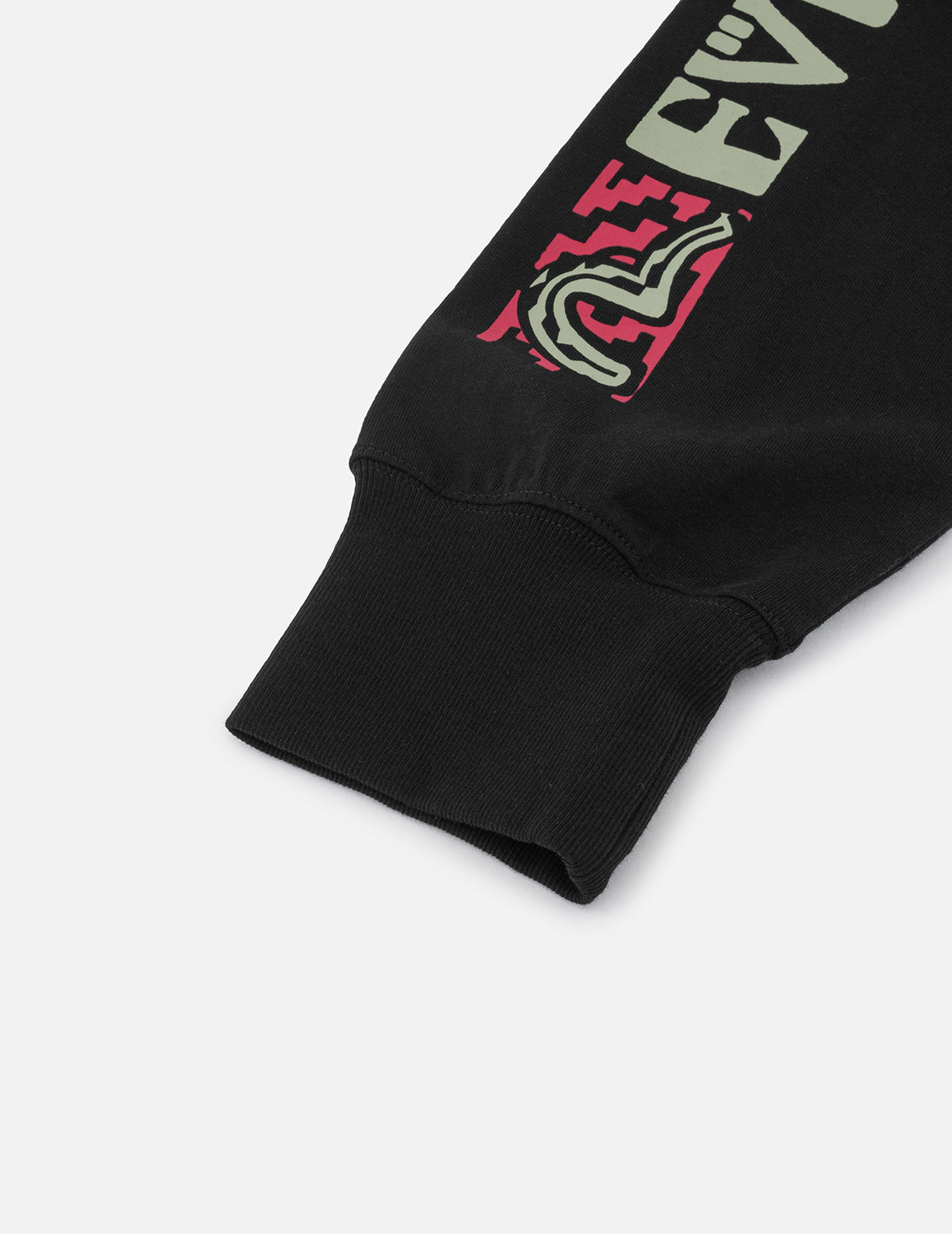 假两件印第安图腾印花宽版休闲长袖T恤