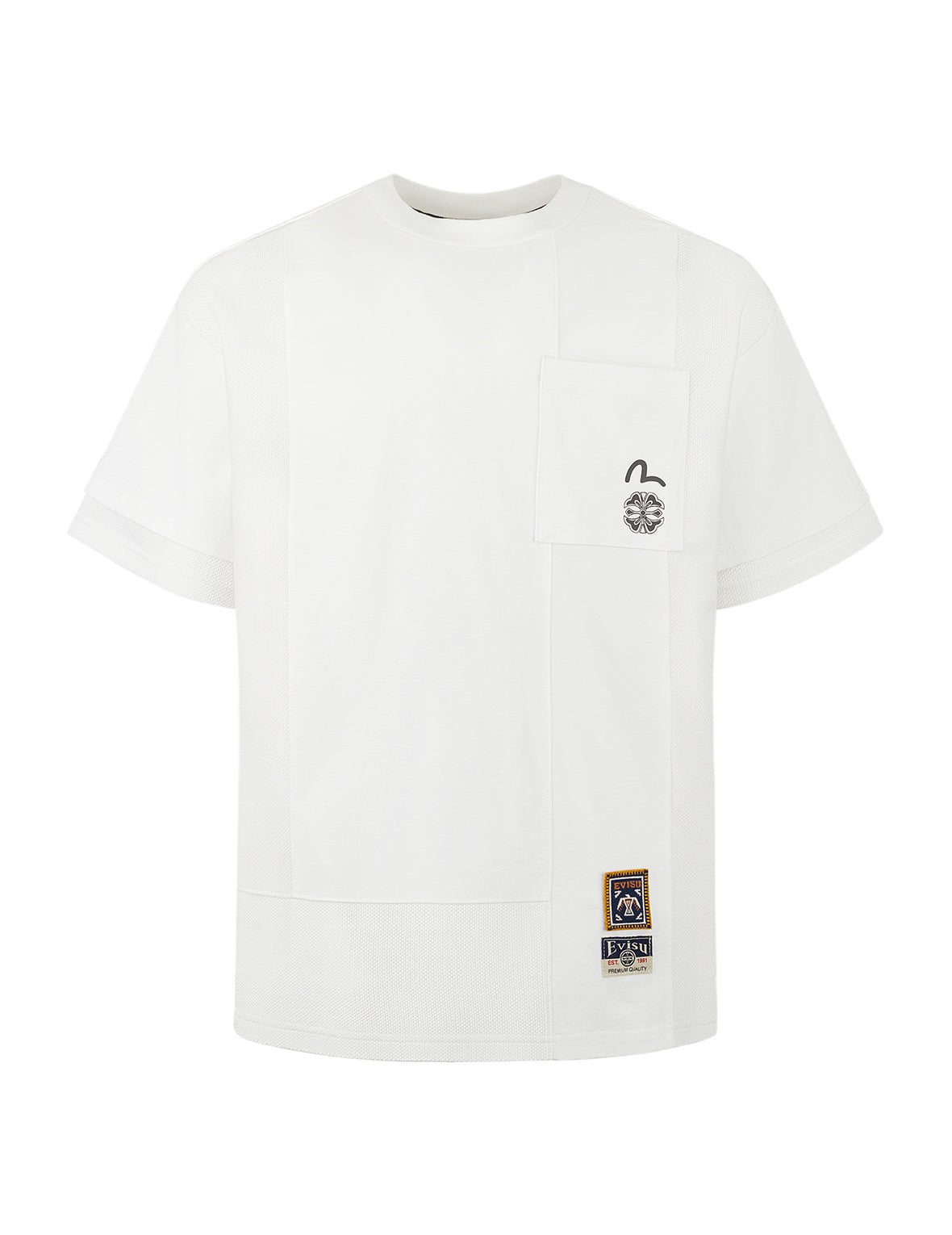 Multi-print and Fabric Blocking Relax Fit T-shirt
