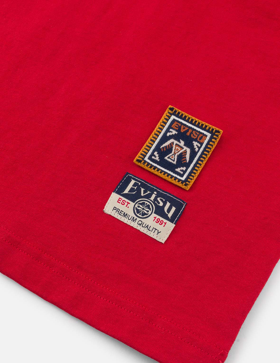 达摩和印第安图腾印花宽版休闲T恤