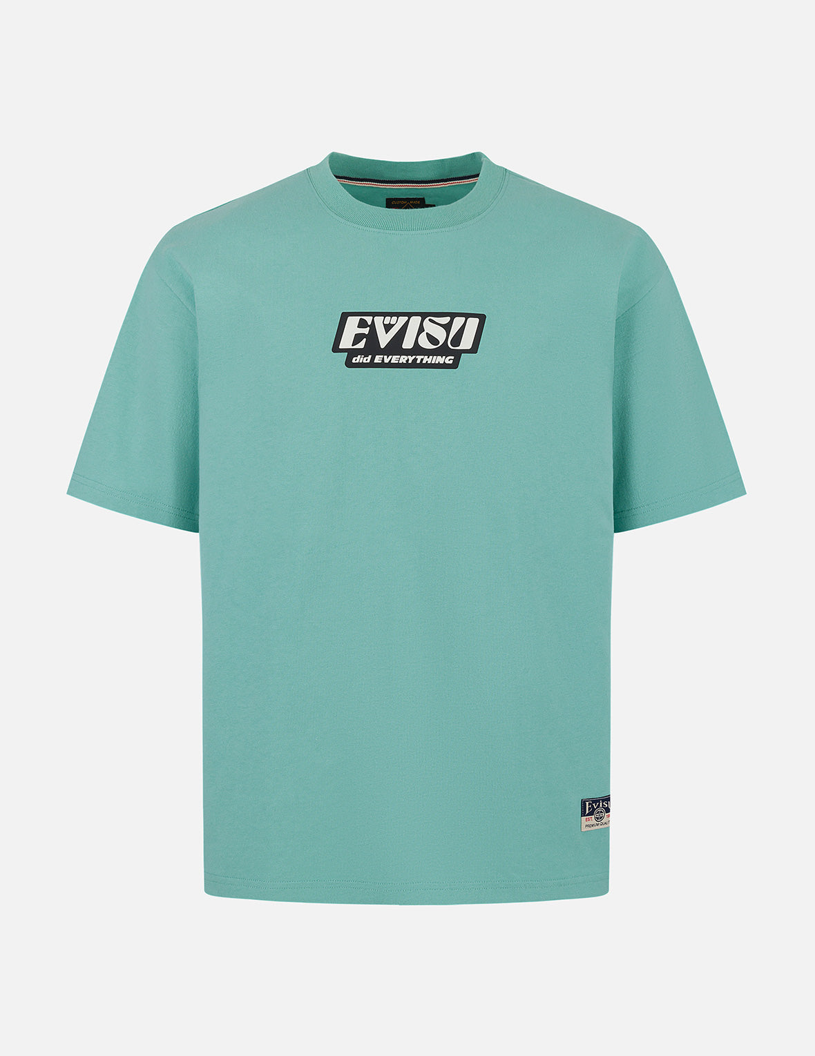 口号和图腾大M印花宽版休闲T恤