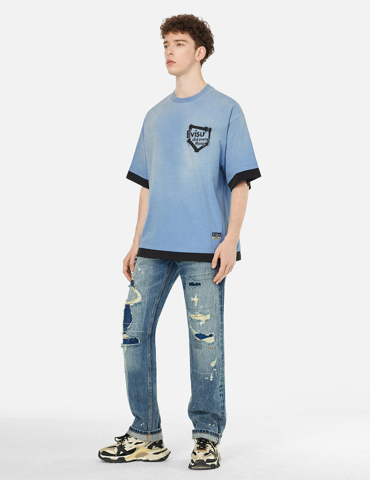 Washed 2-in-1 Oversized T-shirt