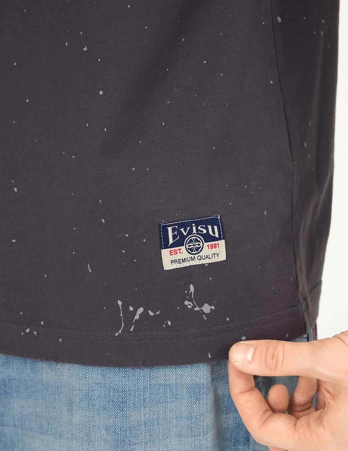 Logo and Seagull Print Relax Fit T-shirt