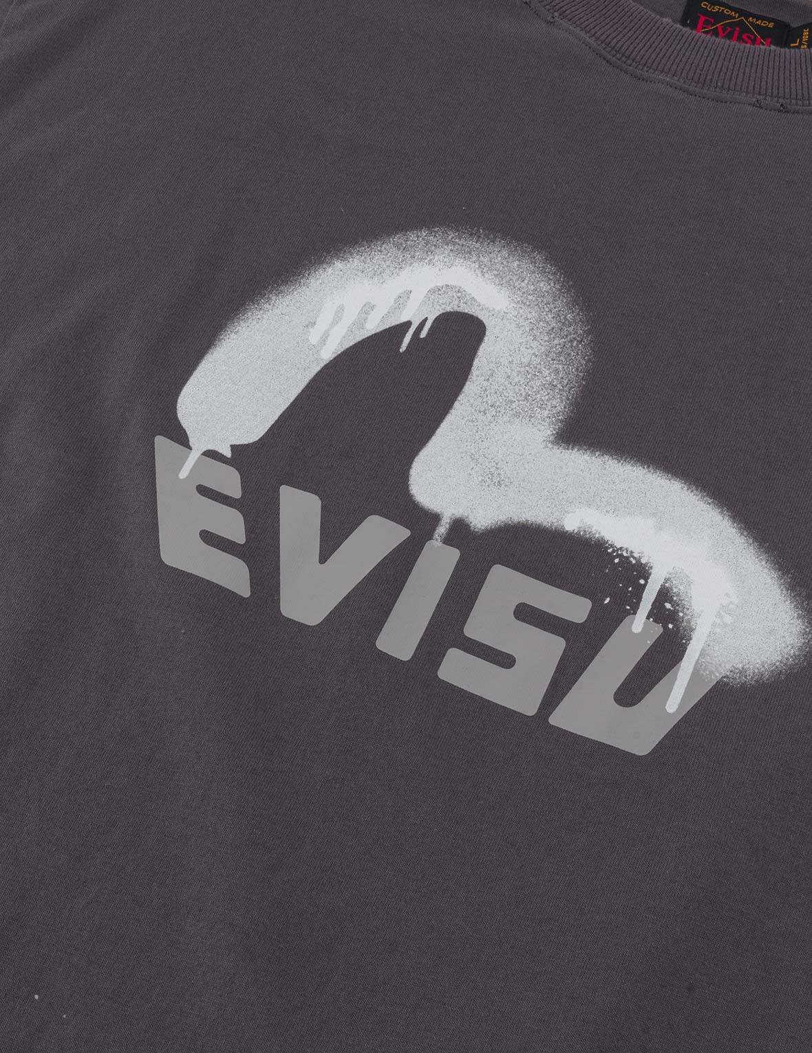 Logo and Seagull Print Relax Fit T-shirt