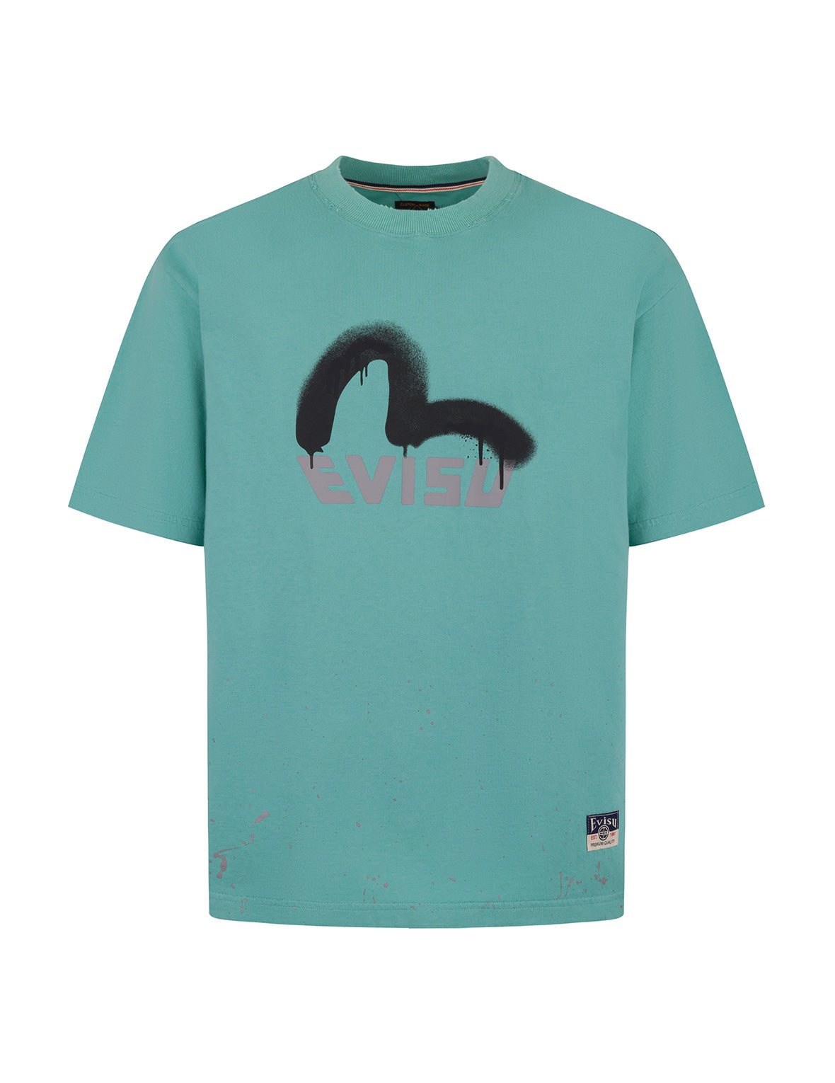 Logo and Seagull Print Relax Fit T-shirt