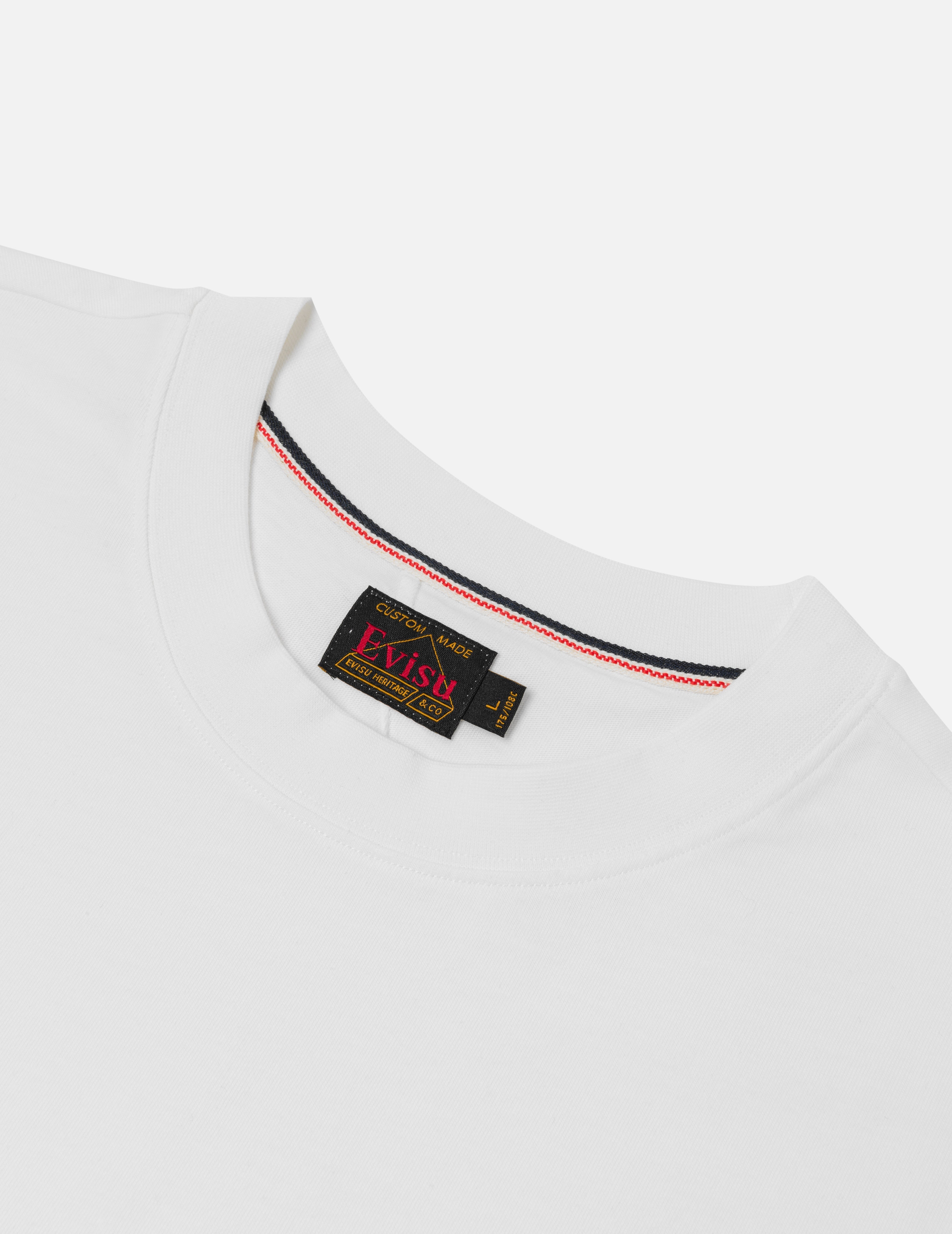 Seagull Embroidery Stitching Pocket Relax Fit T-Shirt