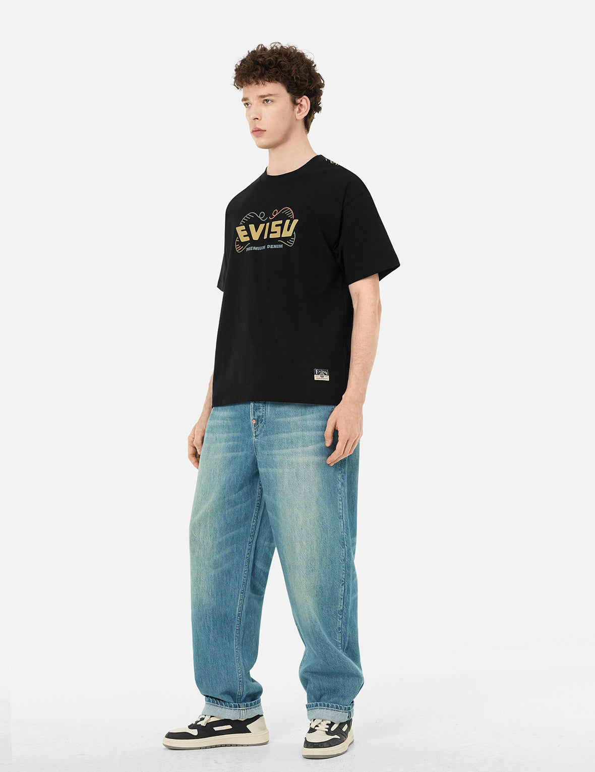 Daruma Print Loose Fit T-Shirt