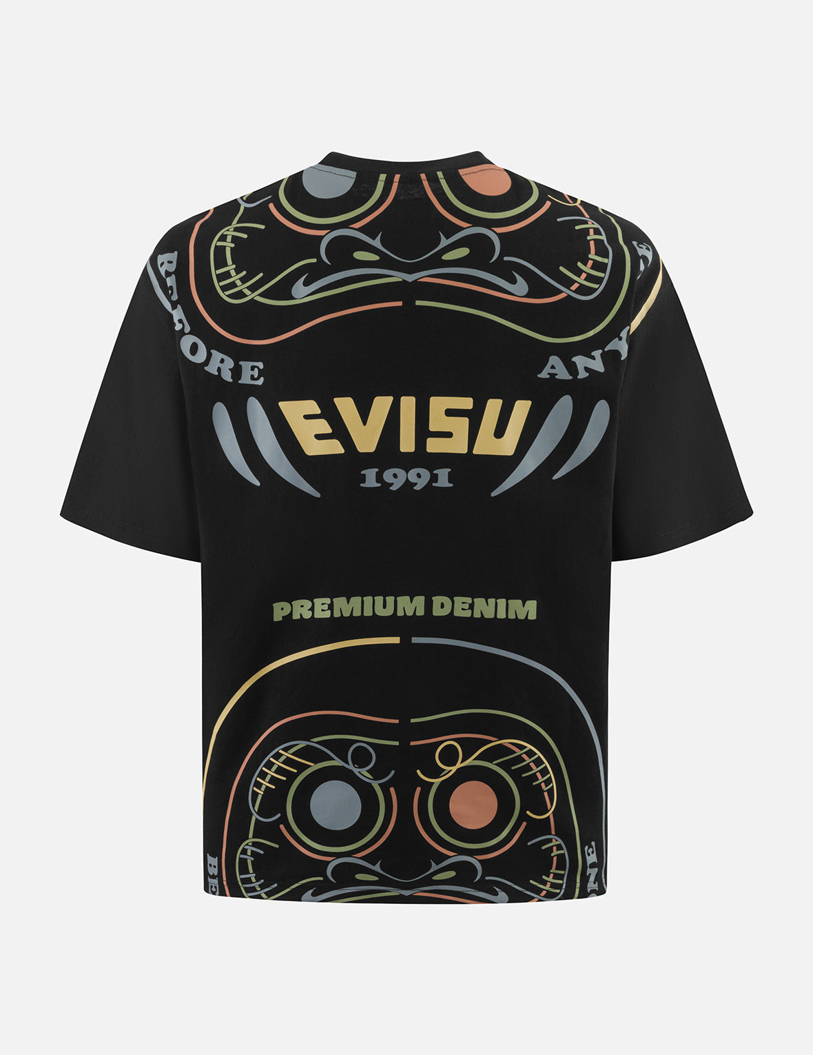 Daruma Print Loose Fit T-Shirt