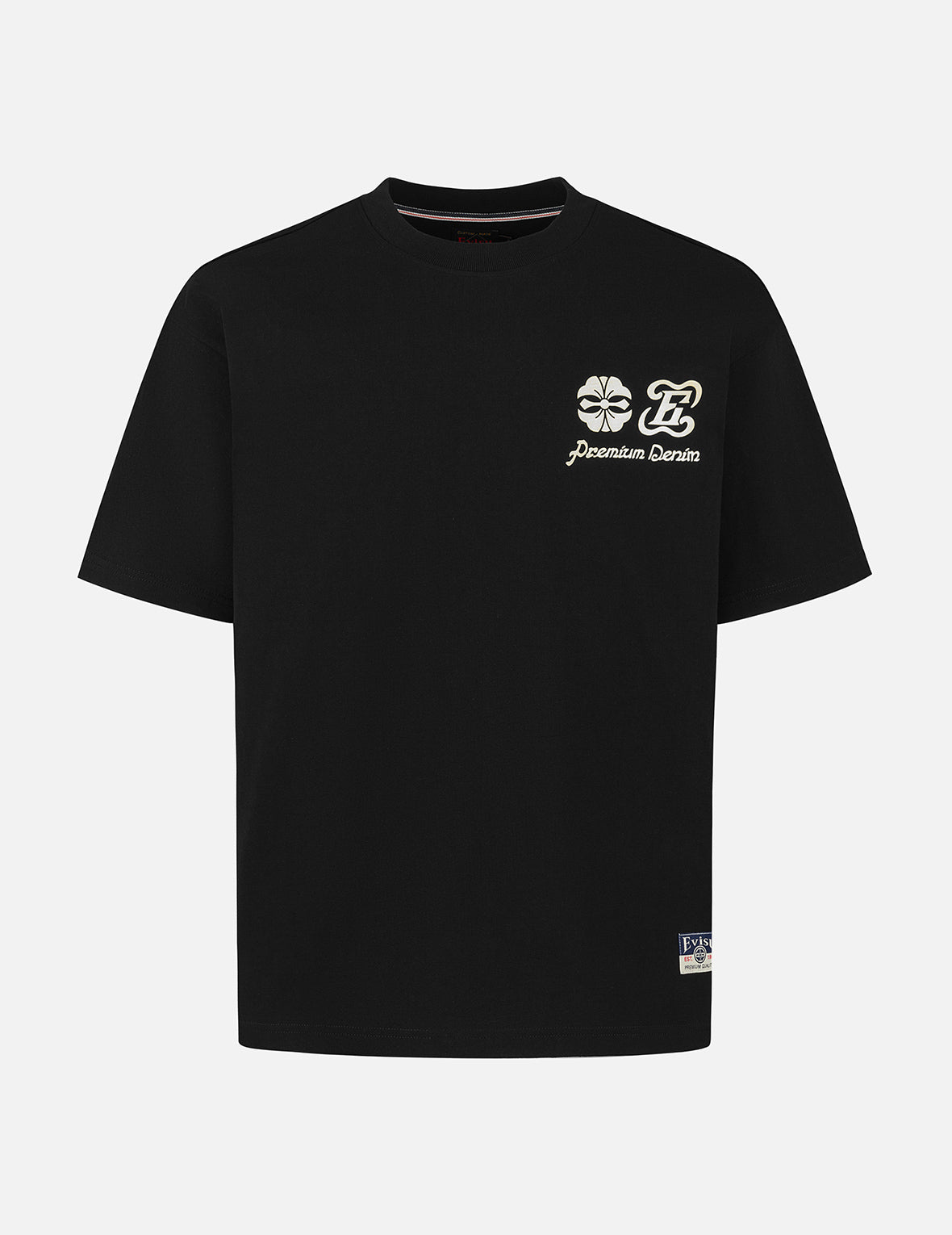 烫金笔刷大M印花宽版休闲T恤