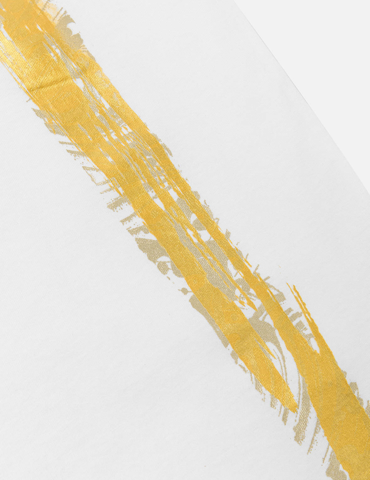 烫金笔刷大M印花宽版休闲T恤