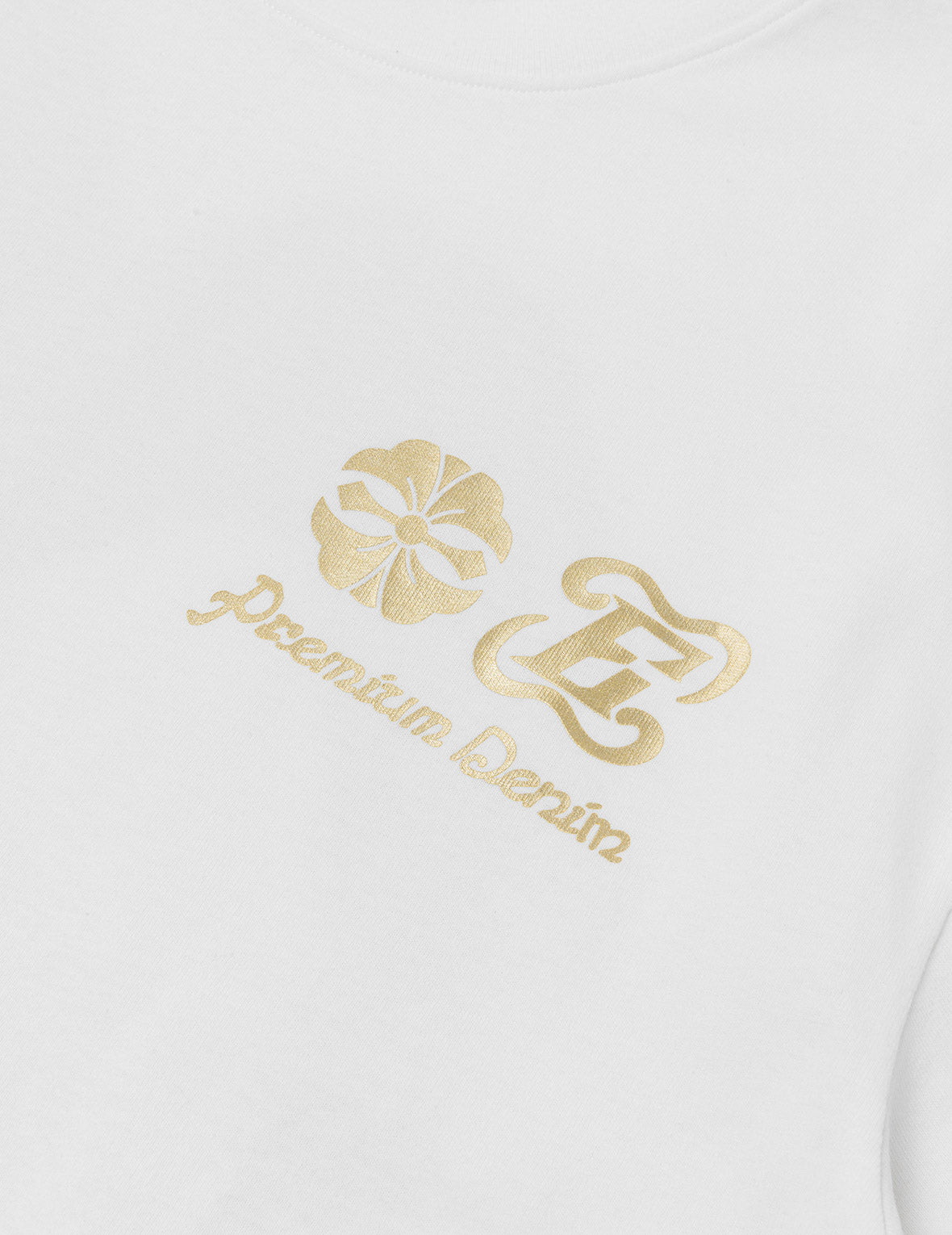 烫金笔刷大M印花宽版休闲T恤