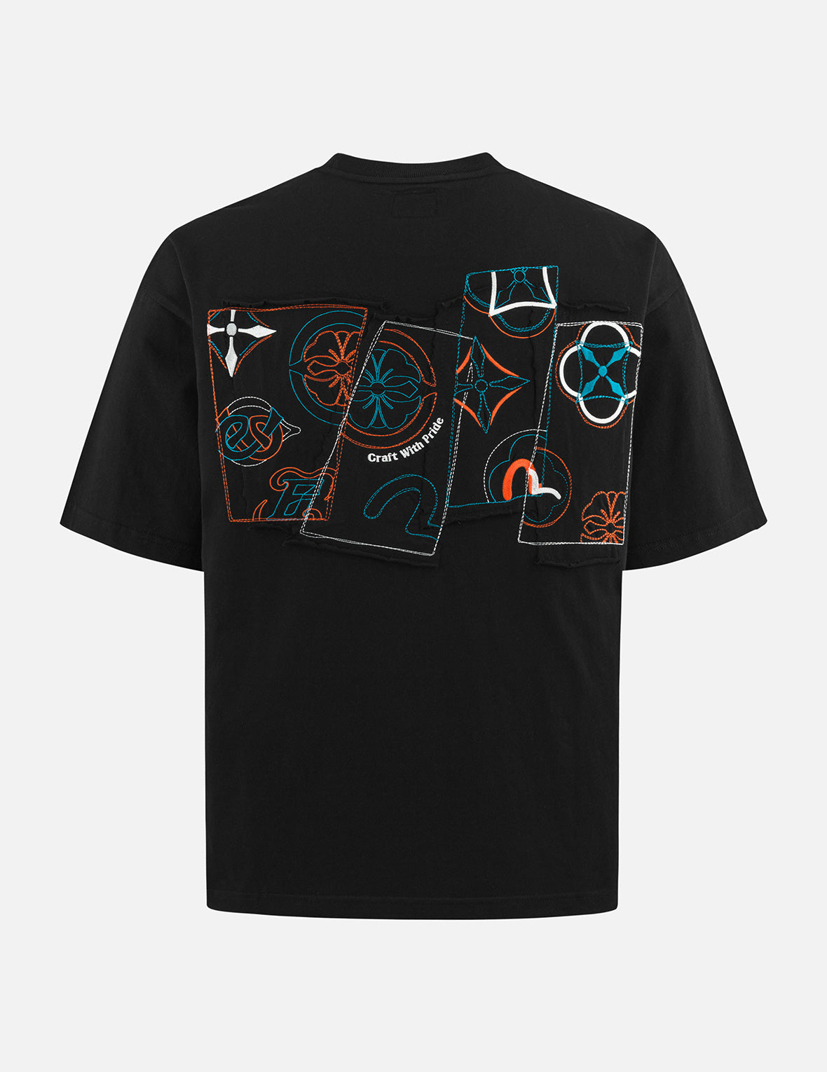Logo and Kamon Embroidery Loose Fit T-Shirt