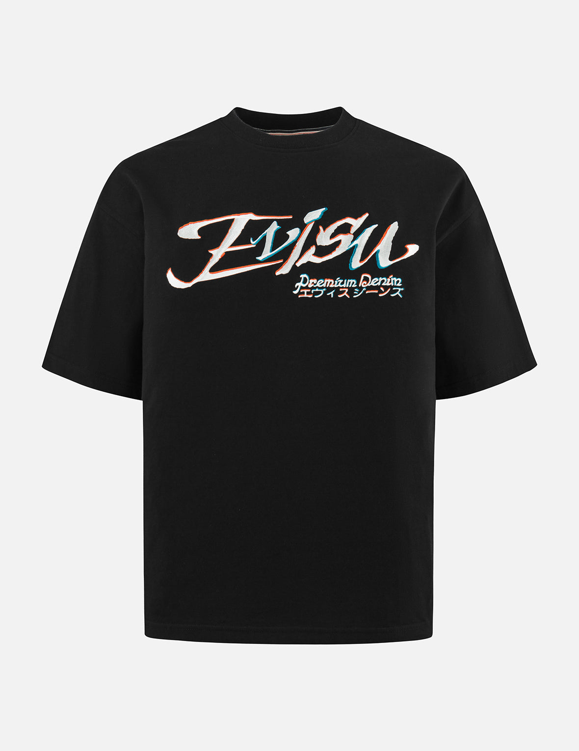 Logo and Kamon Embroidery Loose Fit T-Shirt