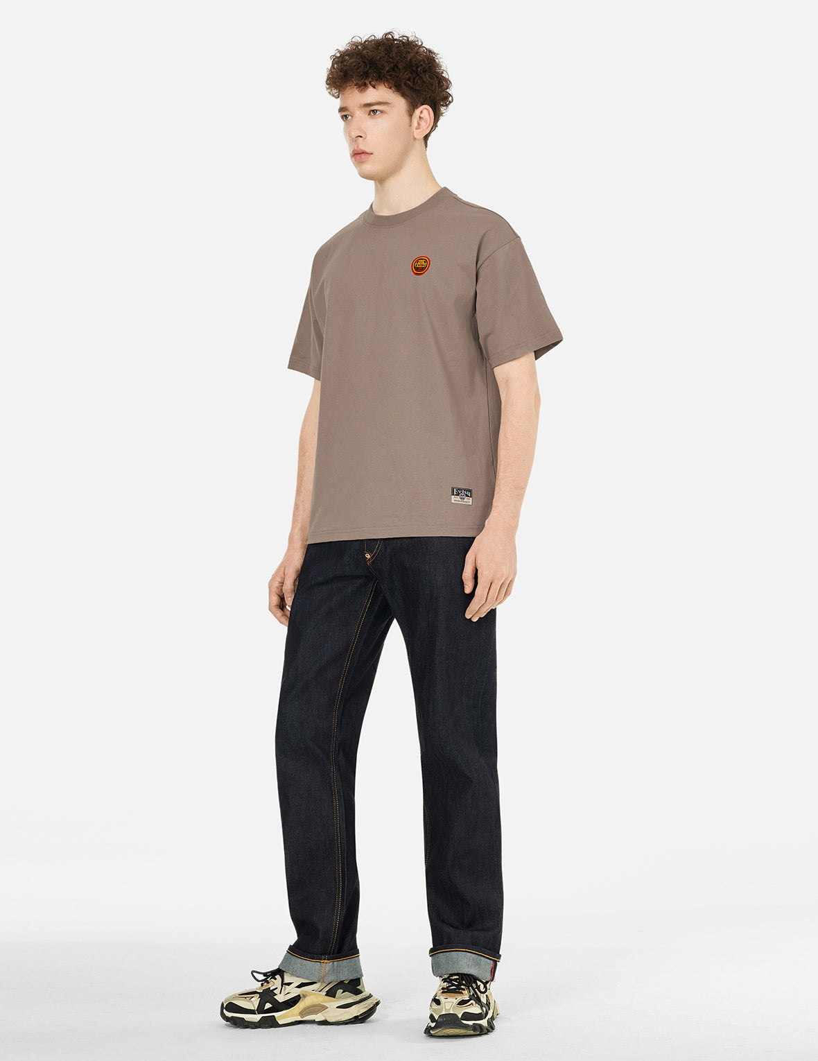 Daruma and Logo Embroidery Relax Fit T-shirt