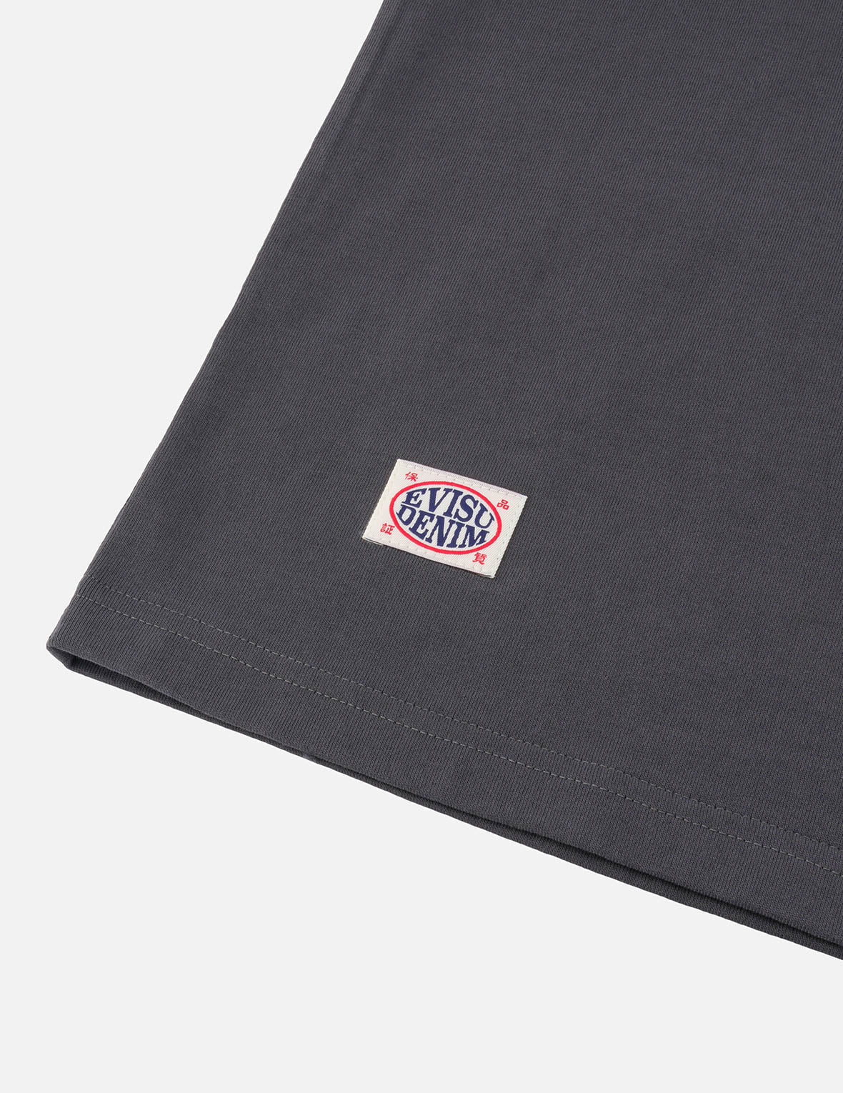 海鸥印花和日式贴布商标宽版休闲T恤