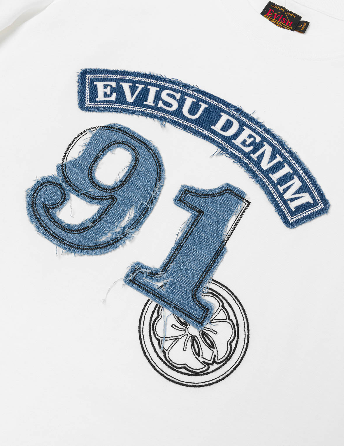 Logo and "91" Appliqué Embroidery Relax Fit T-shirt