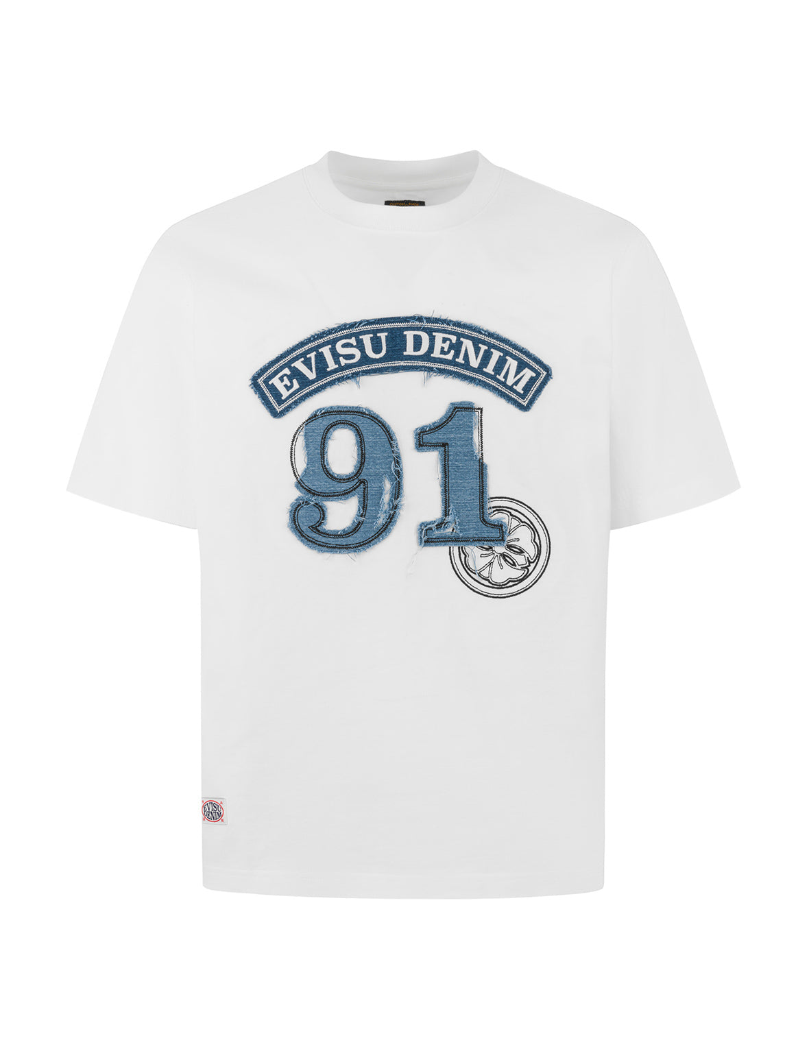 Logo and "91" Appliqué Embroidery Relax Fit T-shirt
