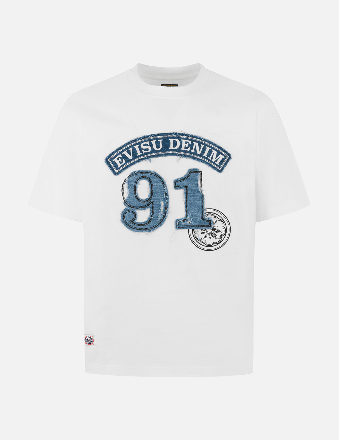 Logo and "91" Appliqué Embroidery Relax Fit T-shirt