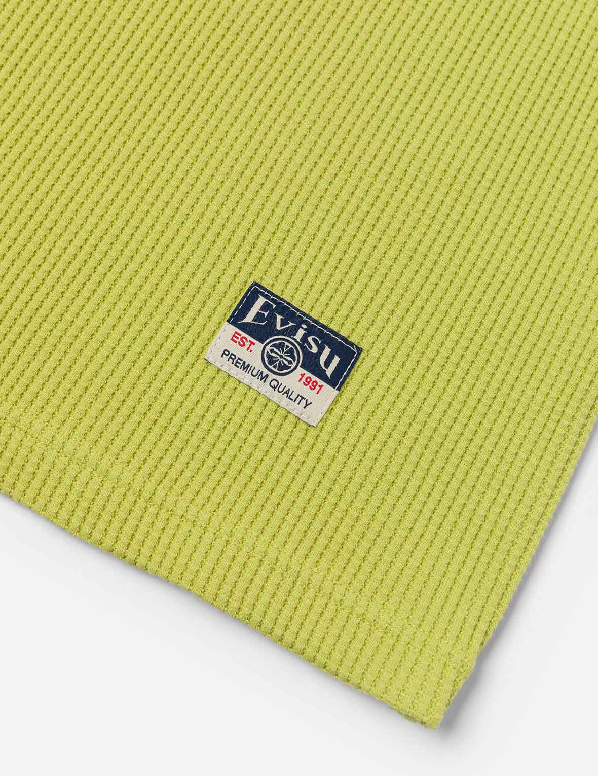 海鸥和商标刺绣超宽版短袖华夫格卫衣