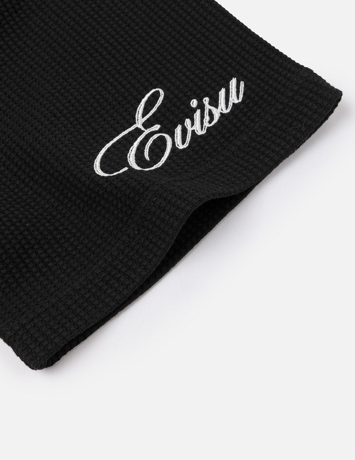 海鸥和商标刺绣超宽版短袖华夫格卫衣