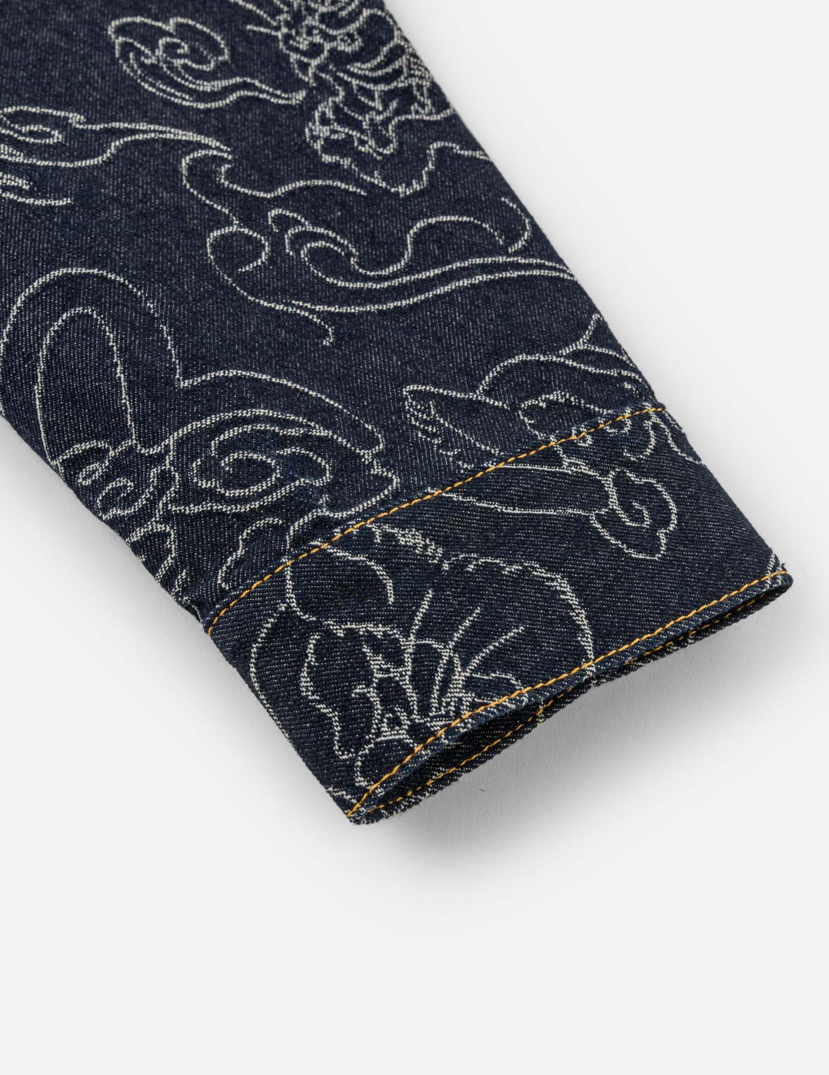 全幅豹纹提花牛仔夹克