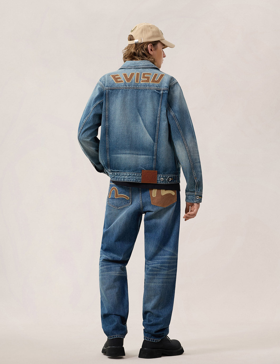 Evisu & Seagull Appliqué Chinese Denim Jacket