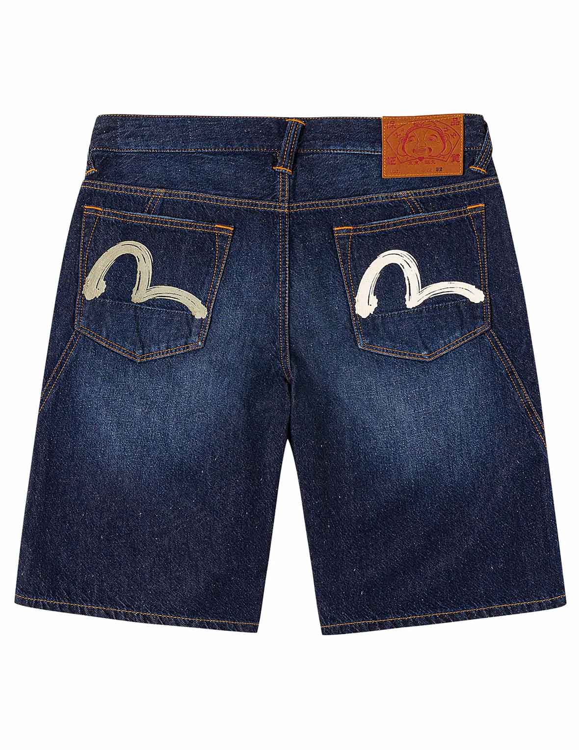 Seagull Brushstroke Denim Shorts