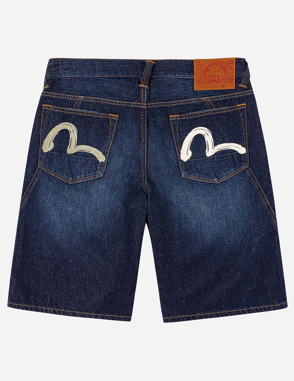 Seagull Brushstroke Denim Shorts