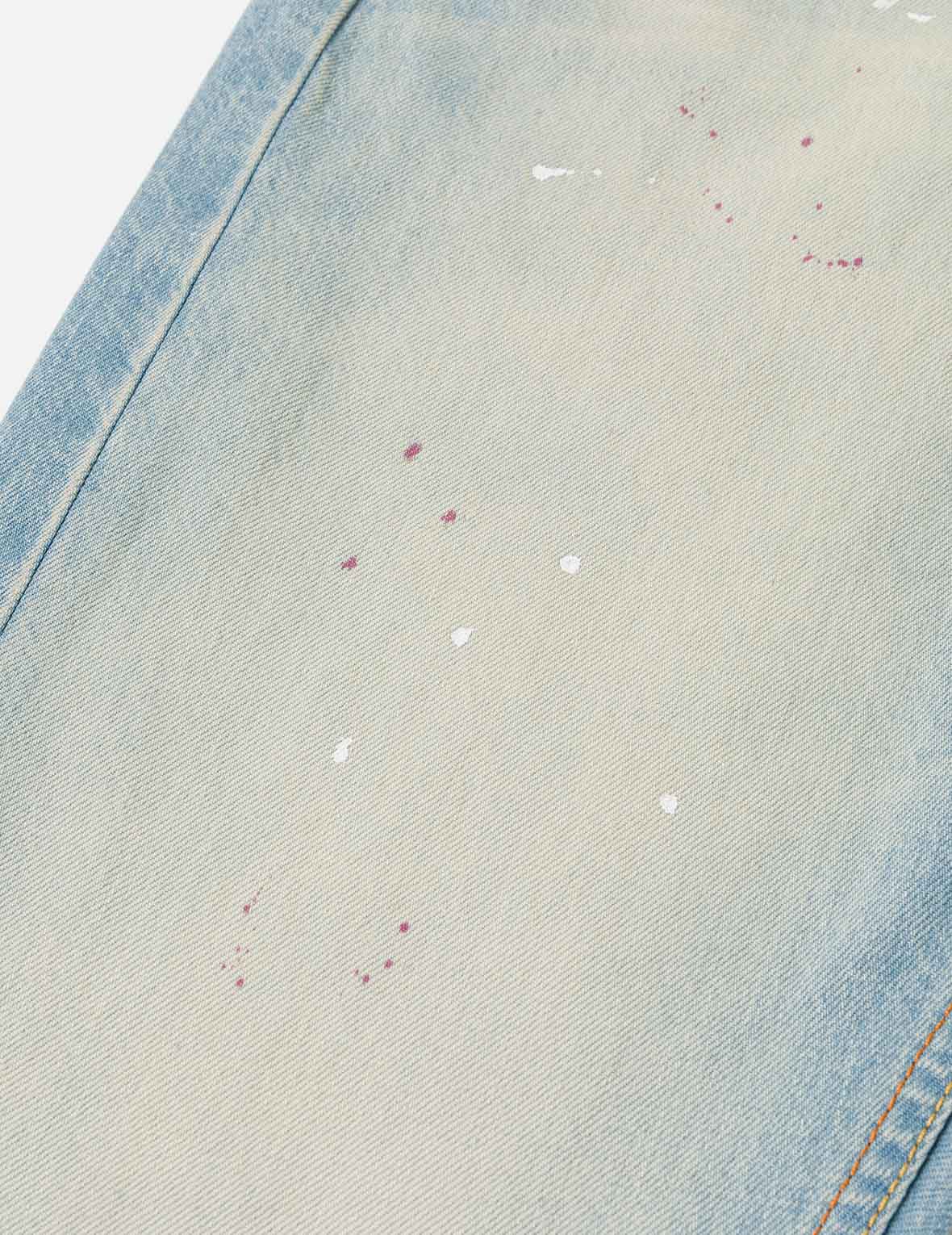 7口袋海鸥印花水洗牛仔裤 #2017