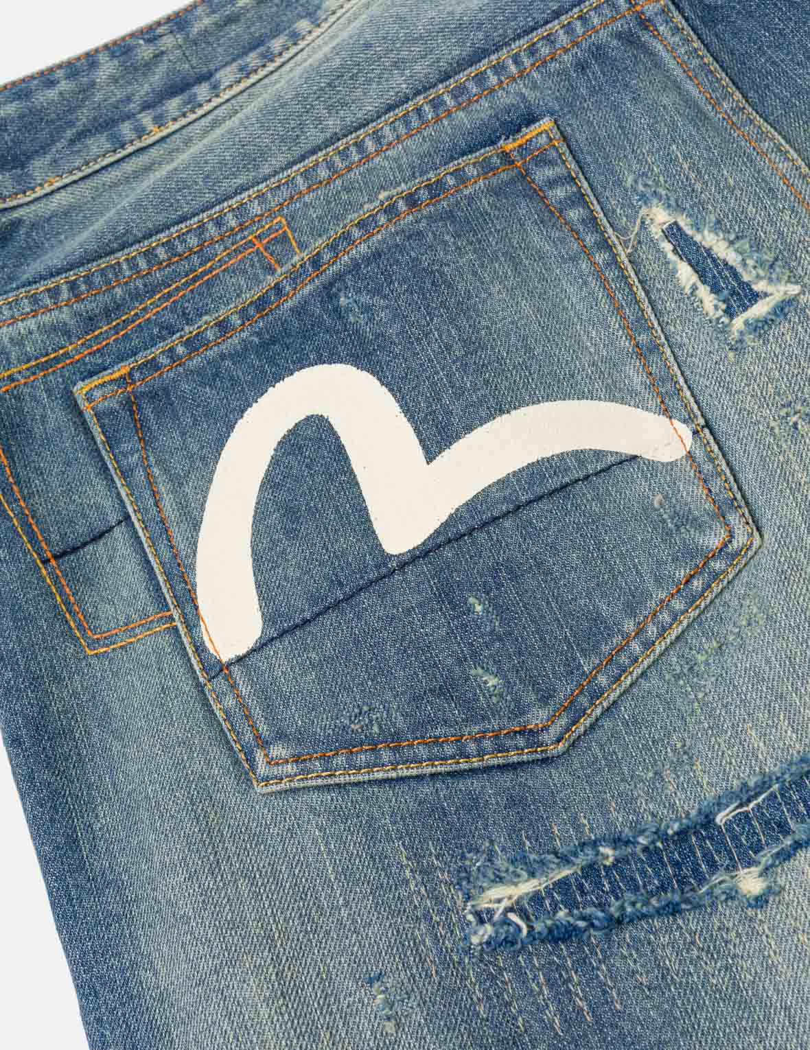 海鸥印花破洞牛仔裤 #2020