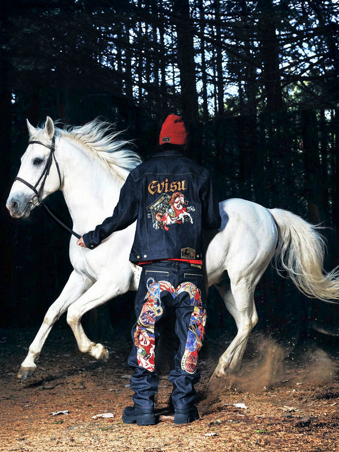 Year Of Horse Embroidery Daicock Jeans #2020