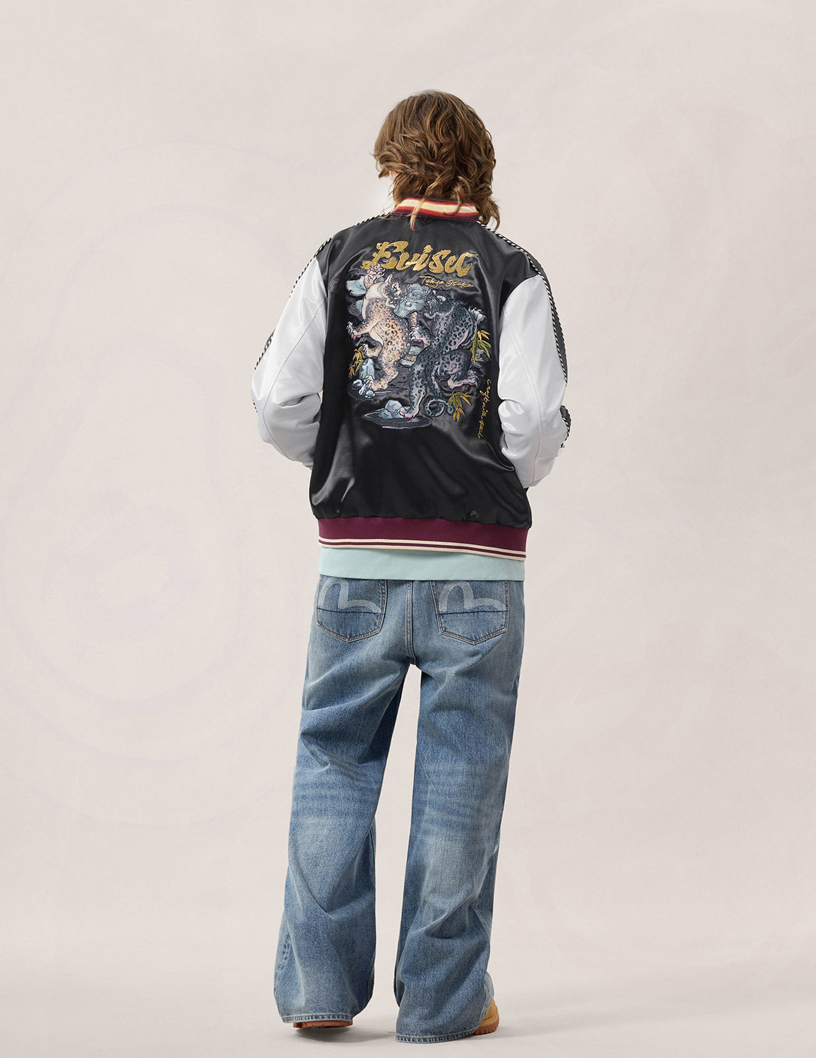 Duo Leopard Embroidery Souvenir Jacket