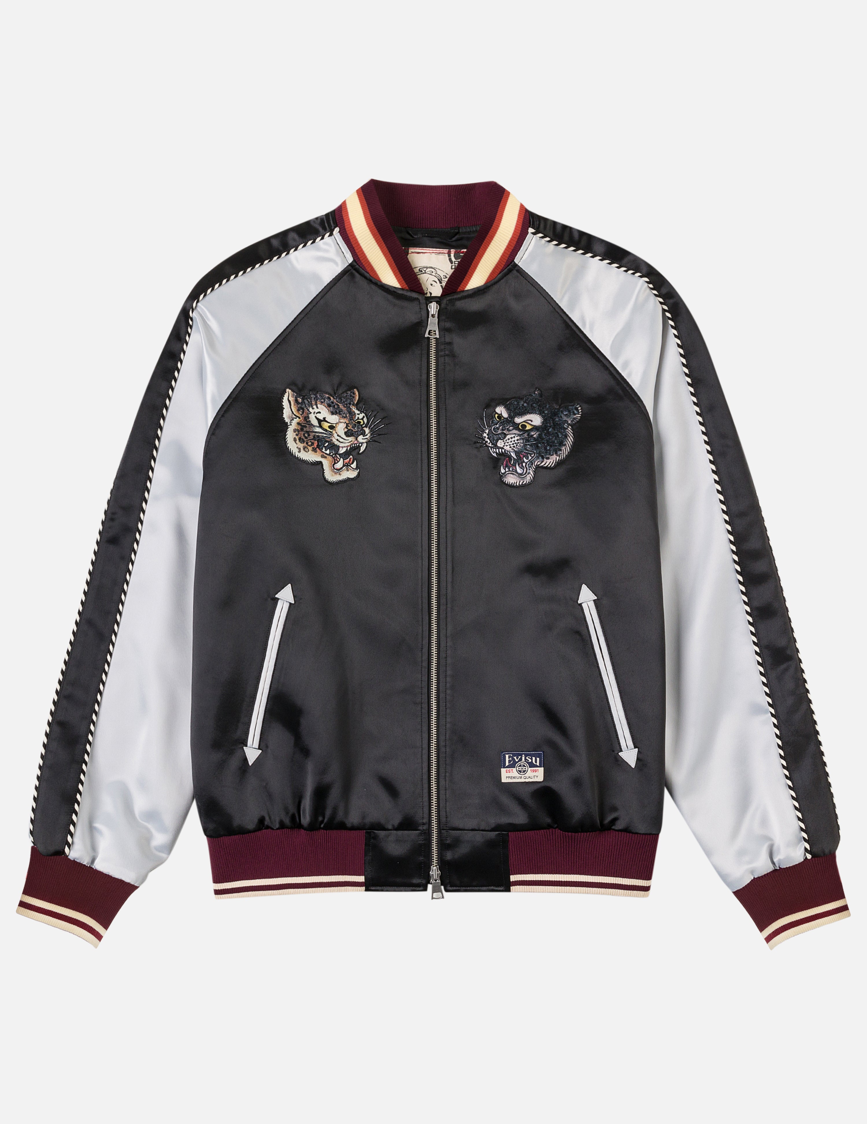 Duo Leopard Embroidery Souvenir Jacket