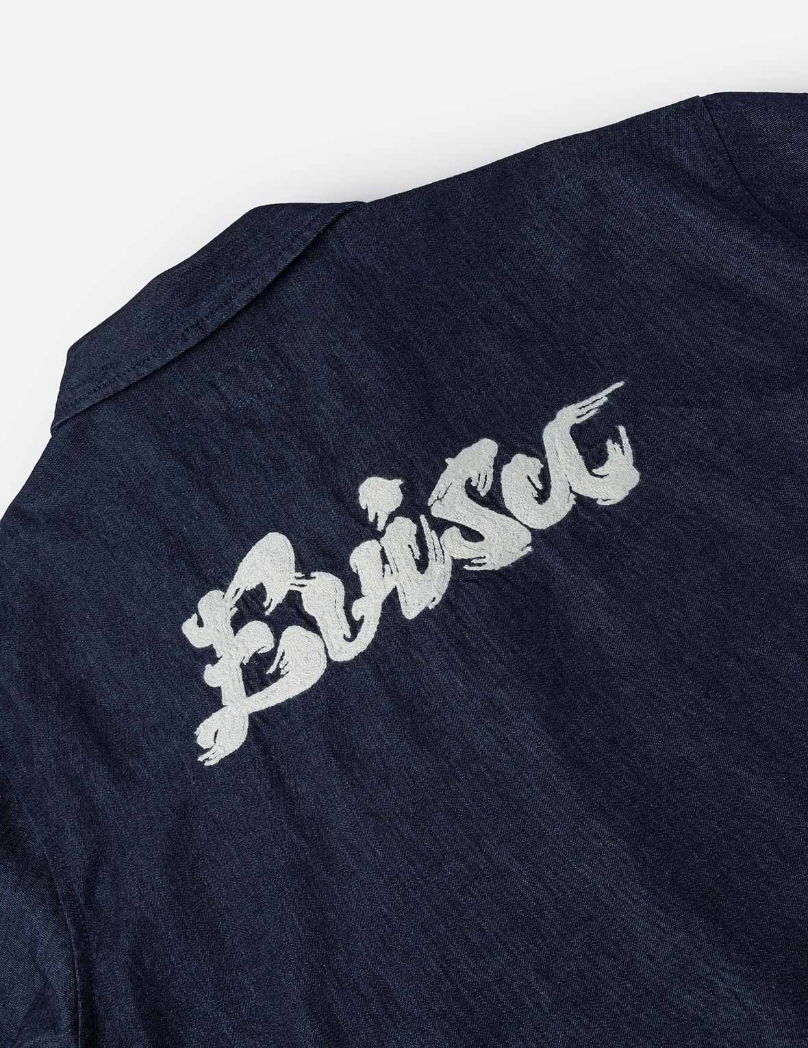 Whip-stitch Dual Pocket Boxy Denim Shirt
