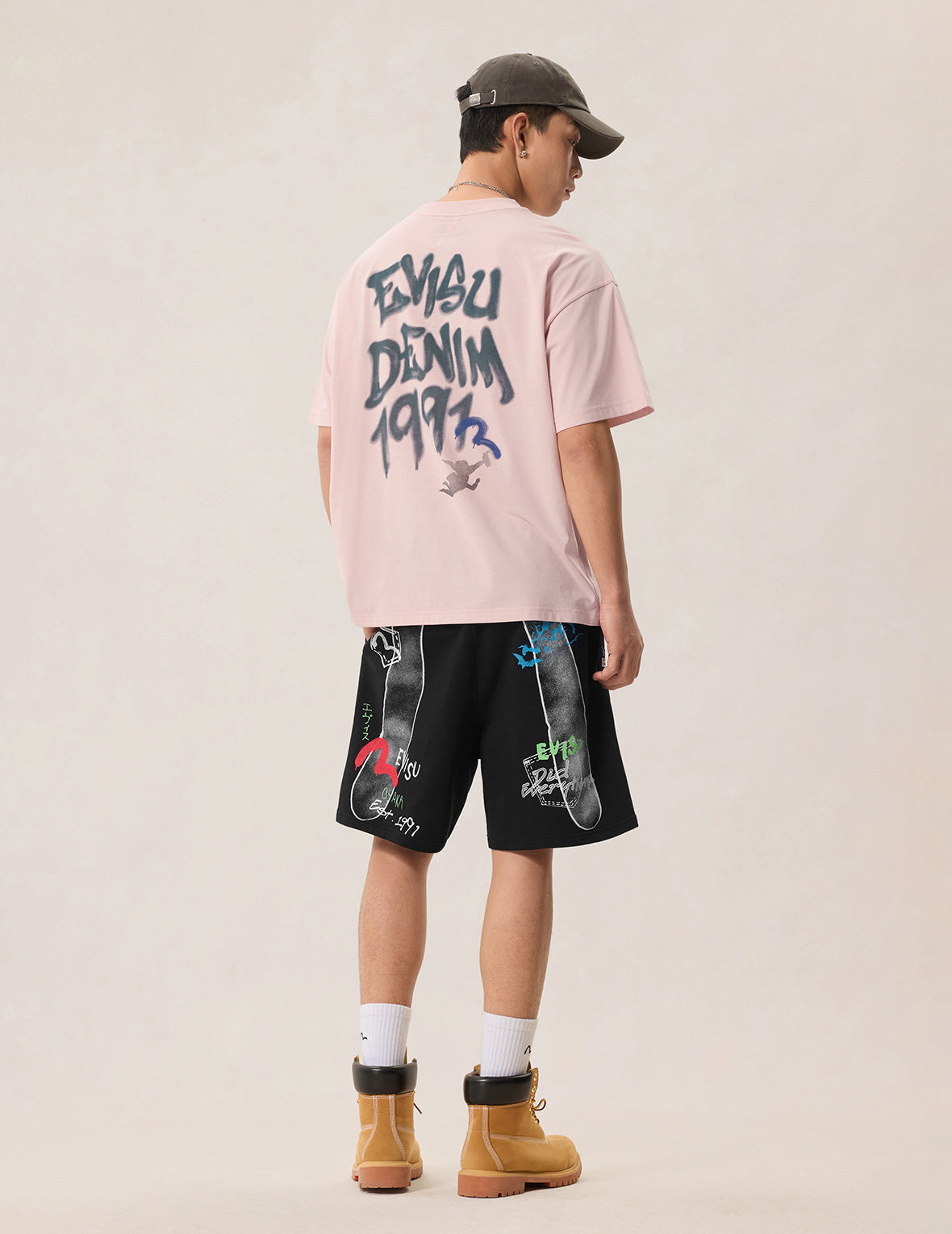Hand-drawn Daicock Print Sweatshorts