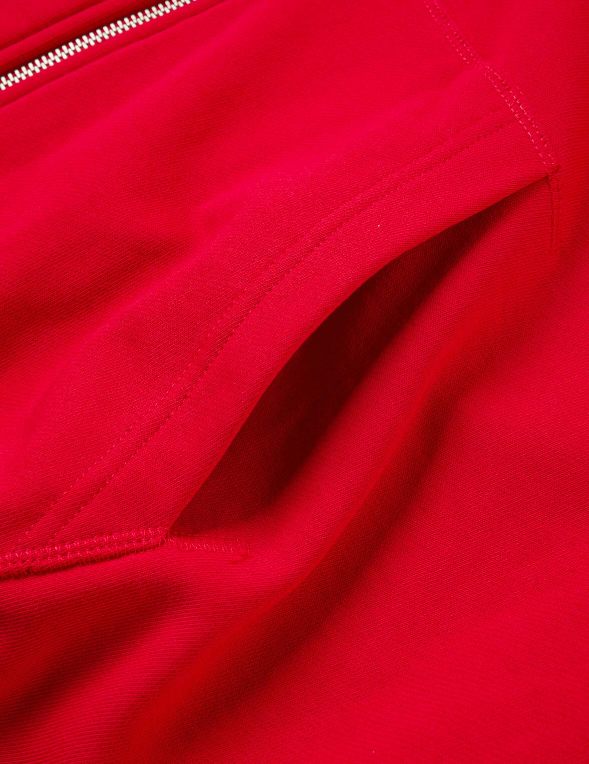 马年主题刺绣拉链连帽卫衣 - 紅