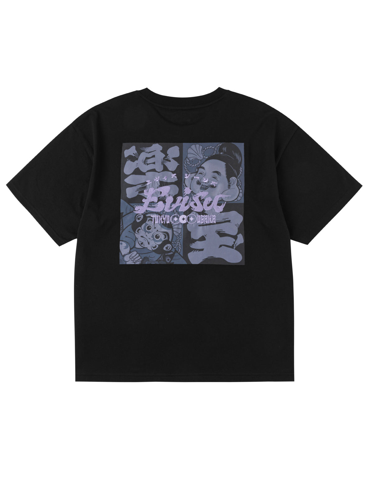 佛头风筝达摩方巾印花T恤