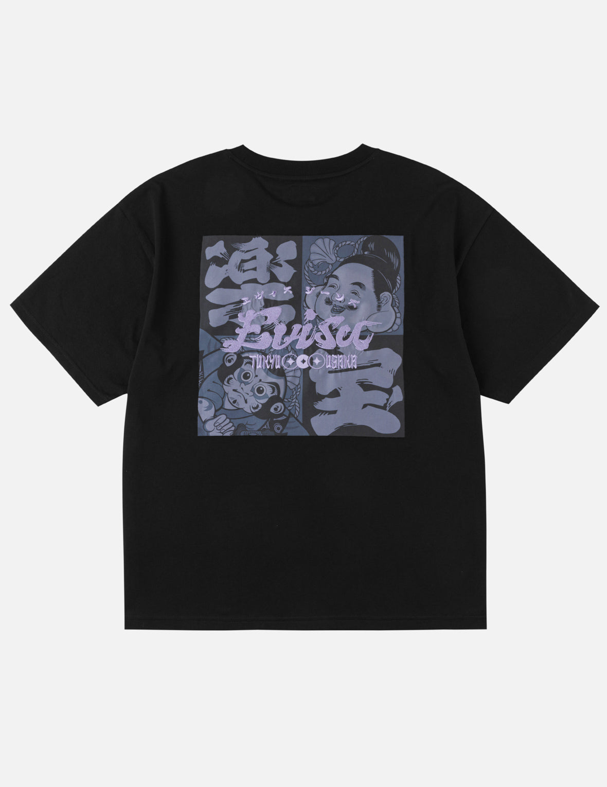 佛头风筝达摩方巾印花T恤