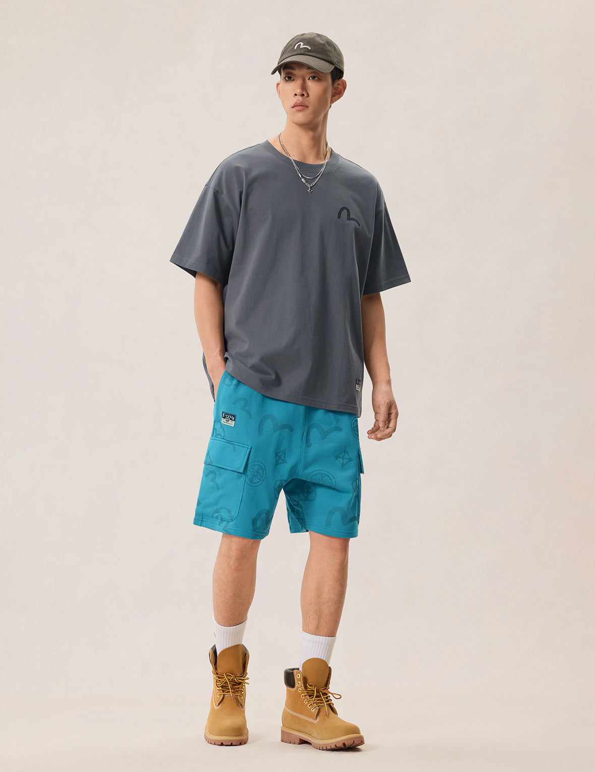 佛头风筝达摩方巾印花T恤