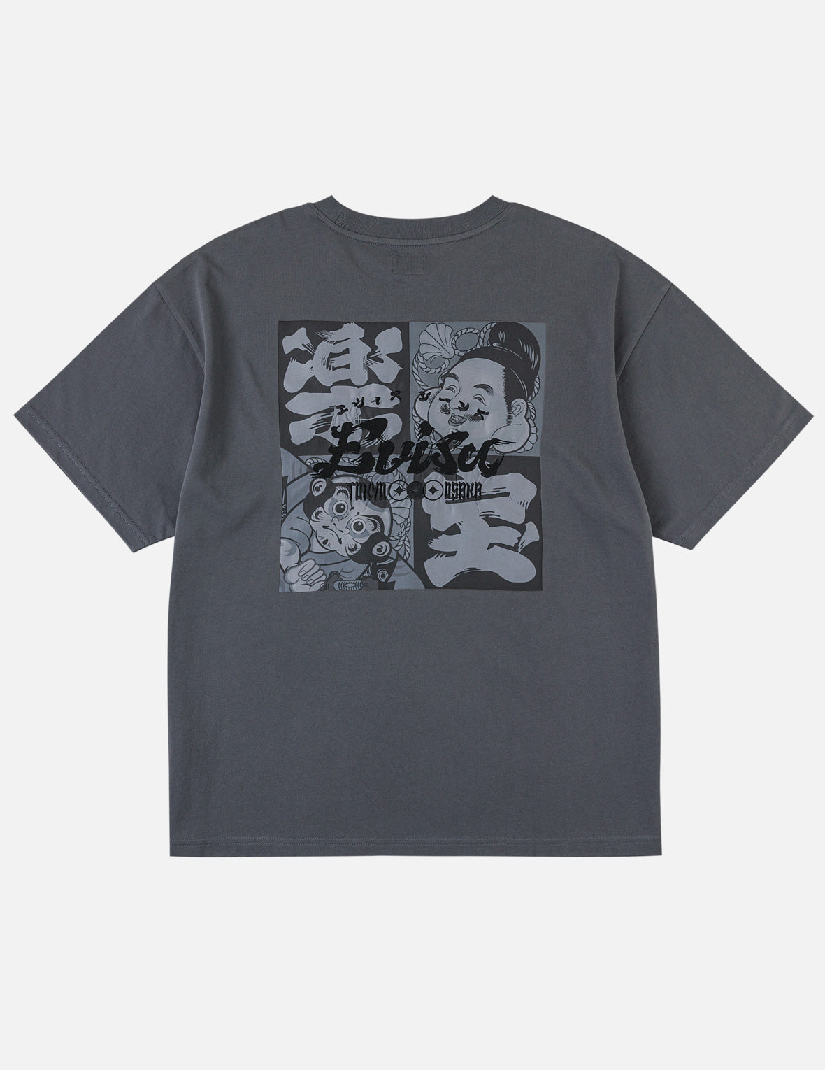 佛头风筝达摩方巾印花T恤