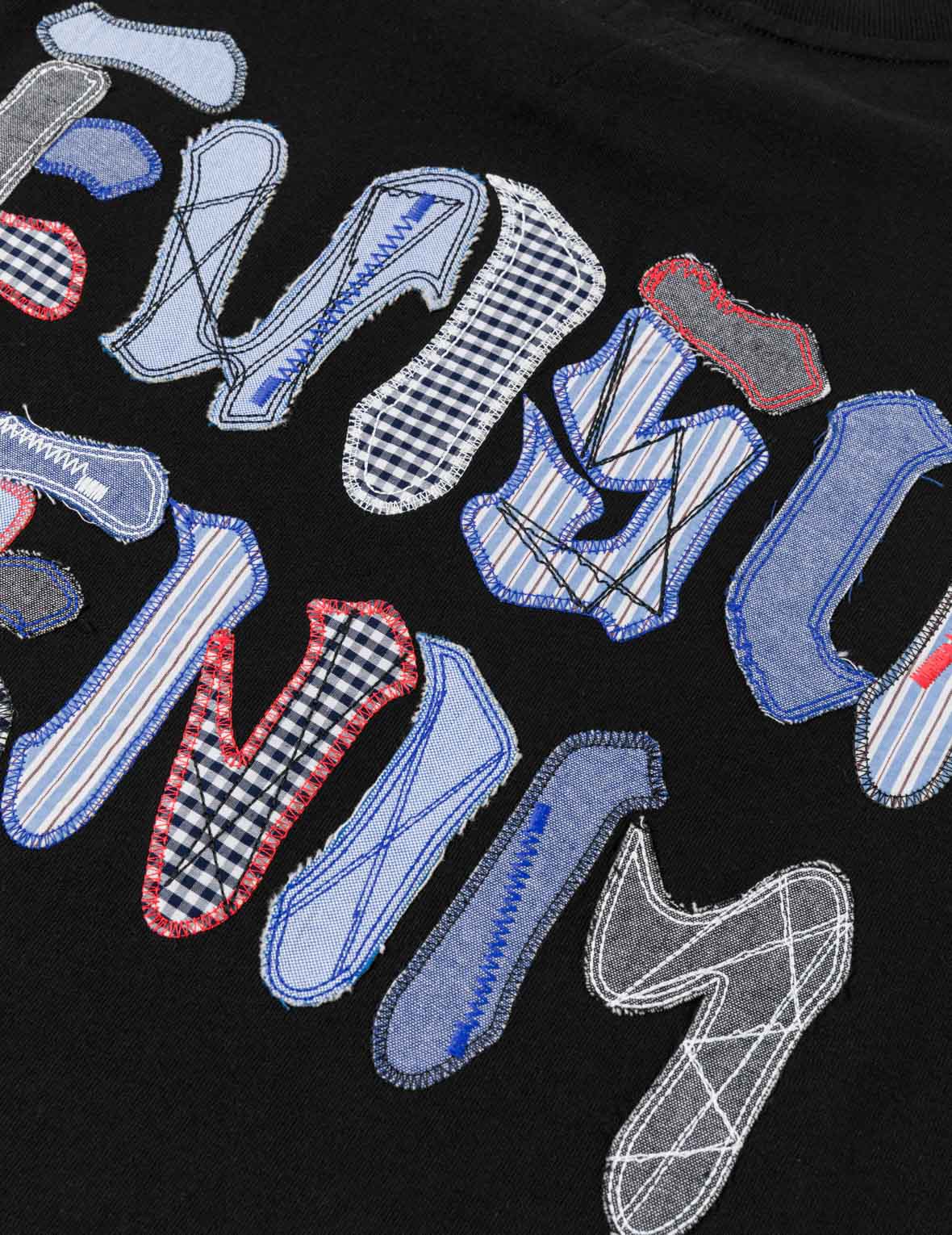 多材质拼贴标志T恤