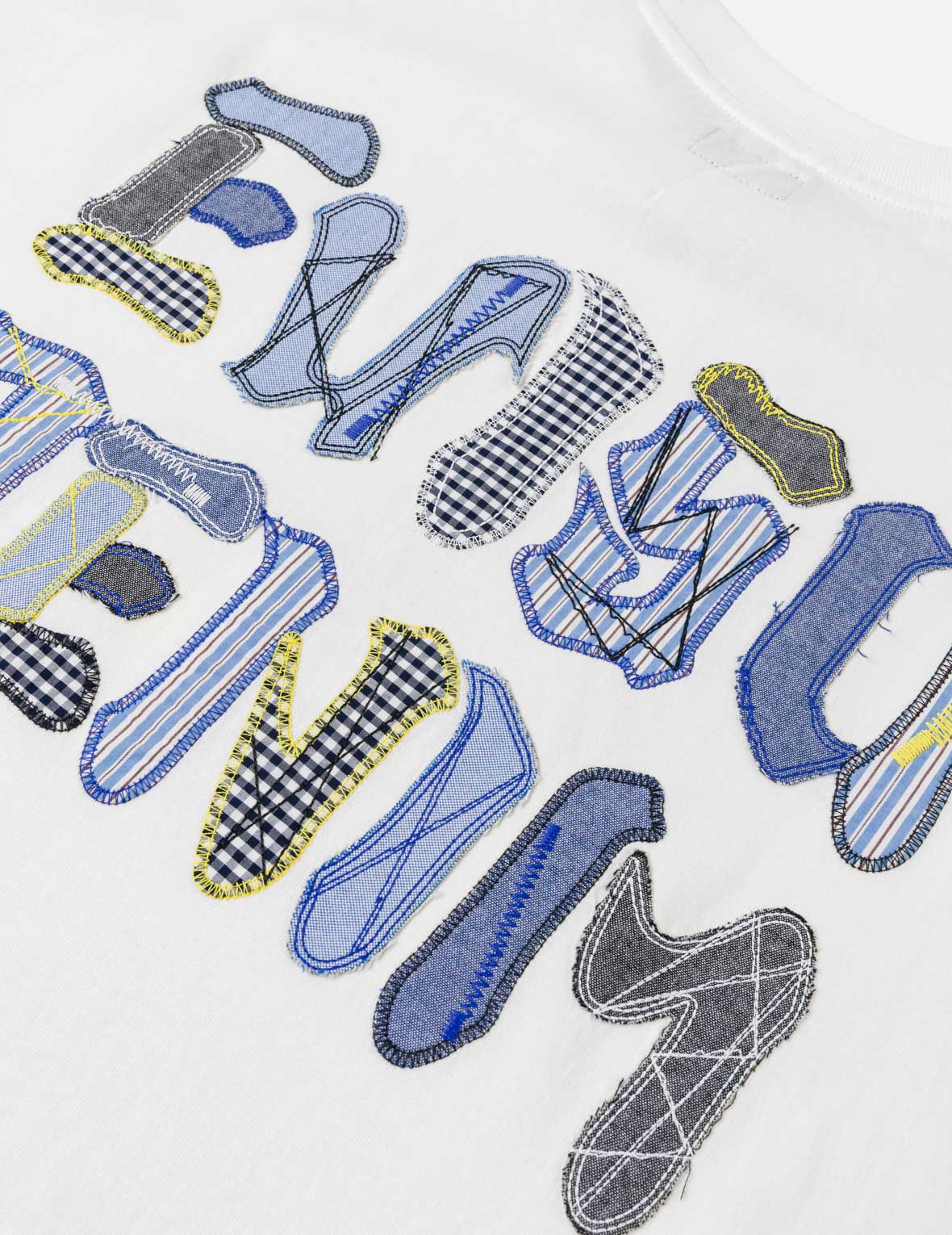 多材质拼贴标志T恤