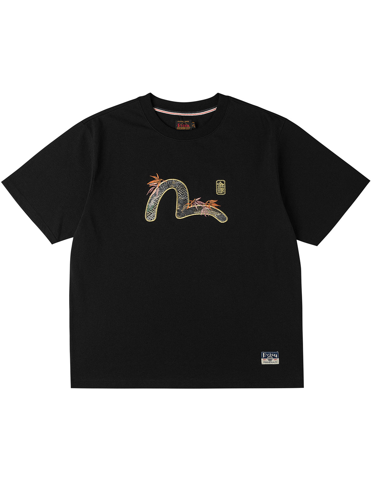 Brocade Seagull Appliqué T-Shirt