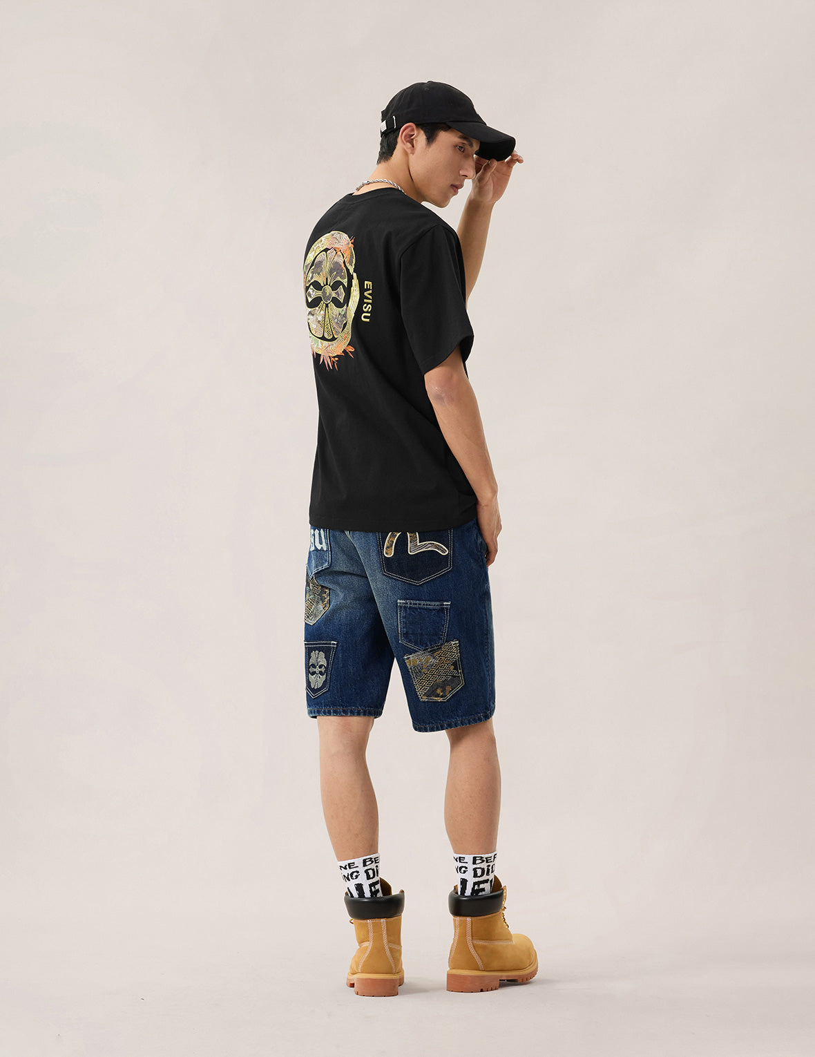 Bamboo Embroidery Scenic Kamon T-shirt