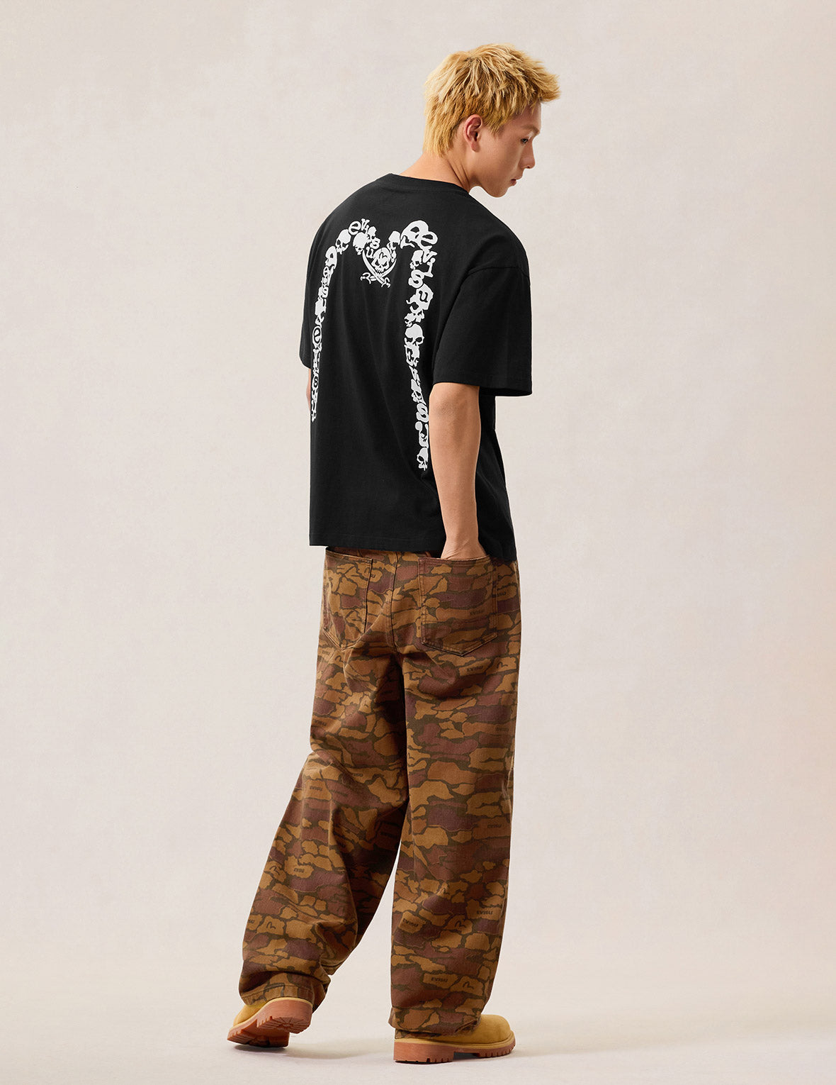 骷髅武士印花T恤