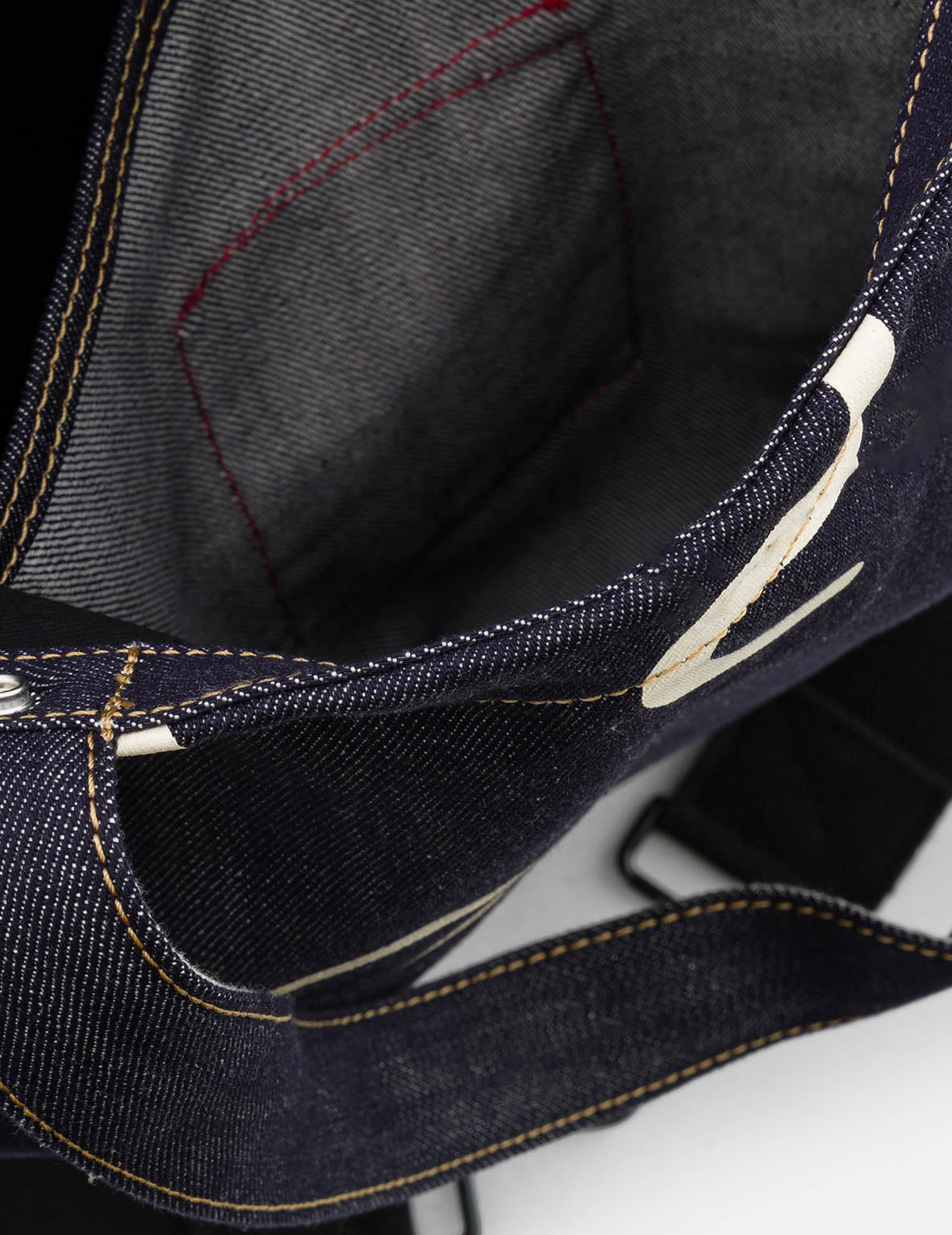 Allover Seagull Print Denim Bag